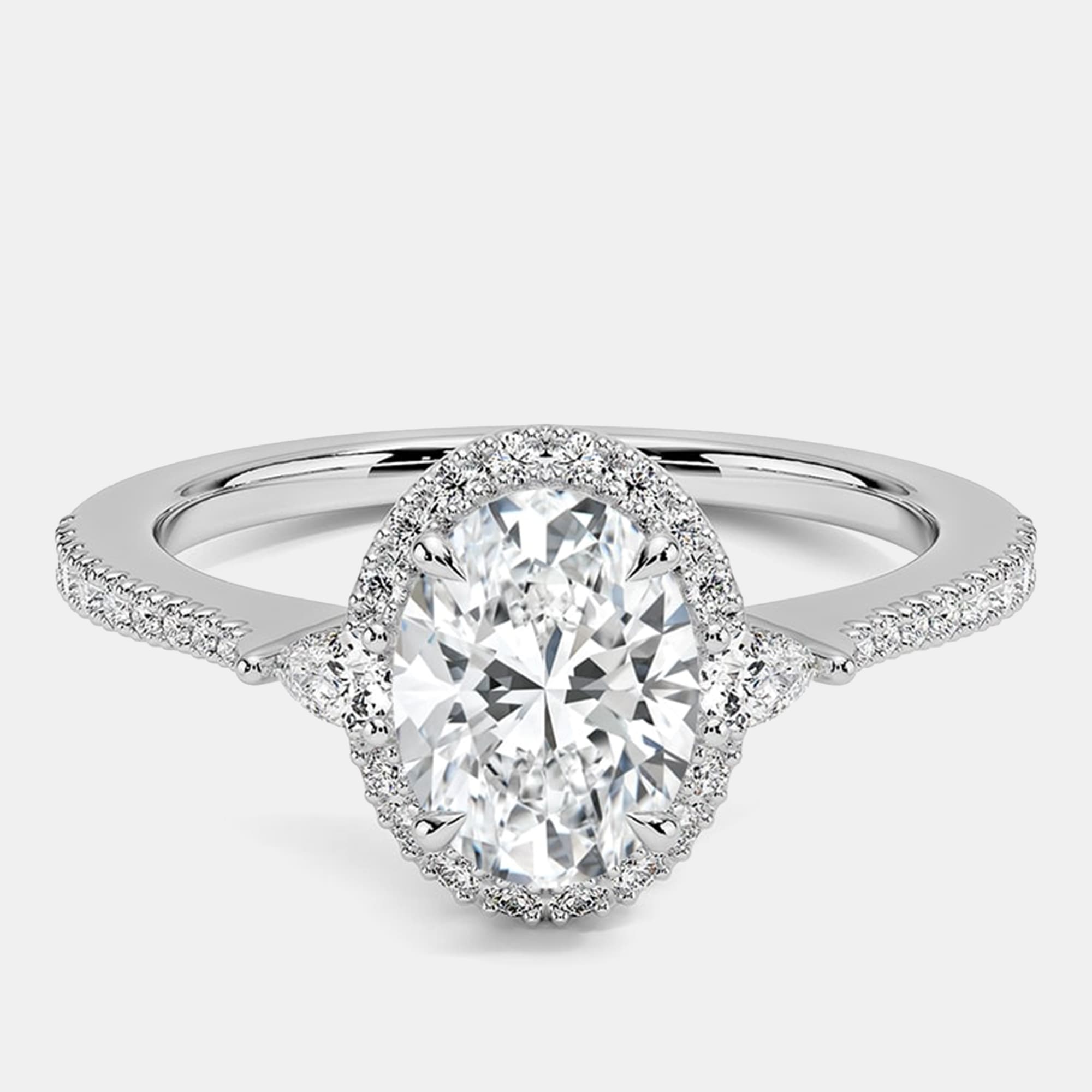 2ct 14k White Gold Lab Grown Diamond Engagement Ring