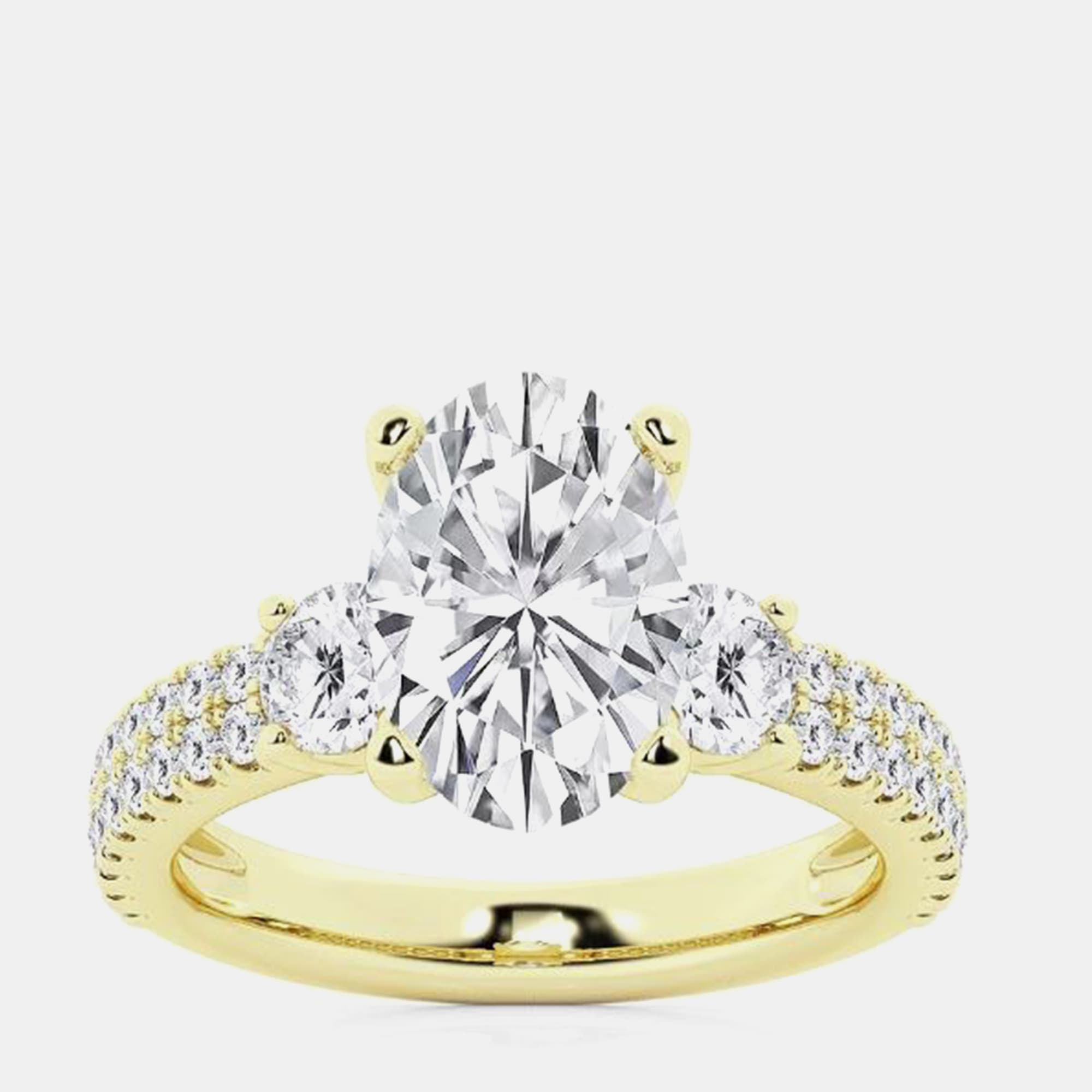 2.23ct 14k Yellow Gold Lab Grown Diamond Engagement Ring