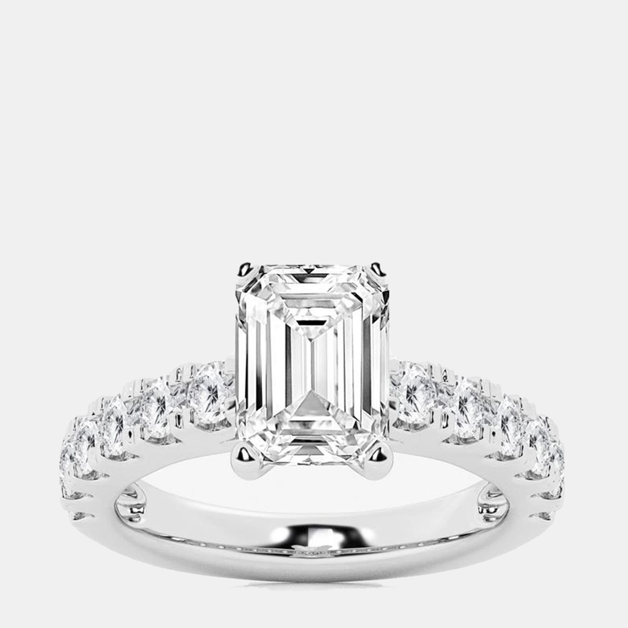 2.45ct 14k White Gold Lab Grown Diamond Engagement Ring