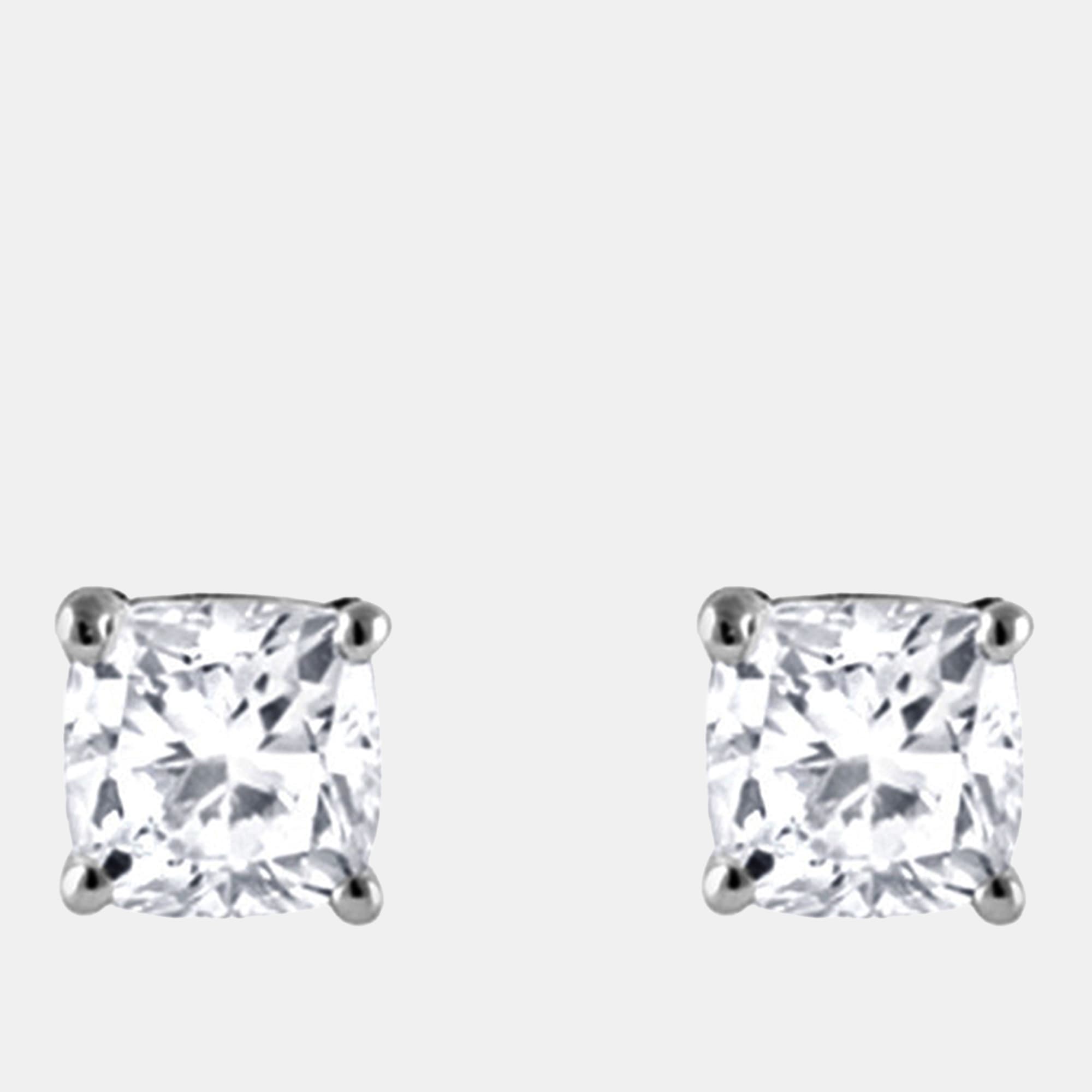 0.95ct 14k White Gold Lab Grown Diamond Basic Stud Earring