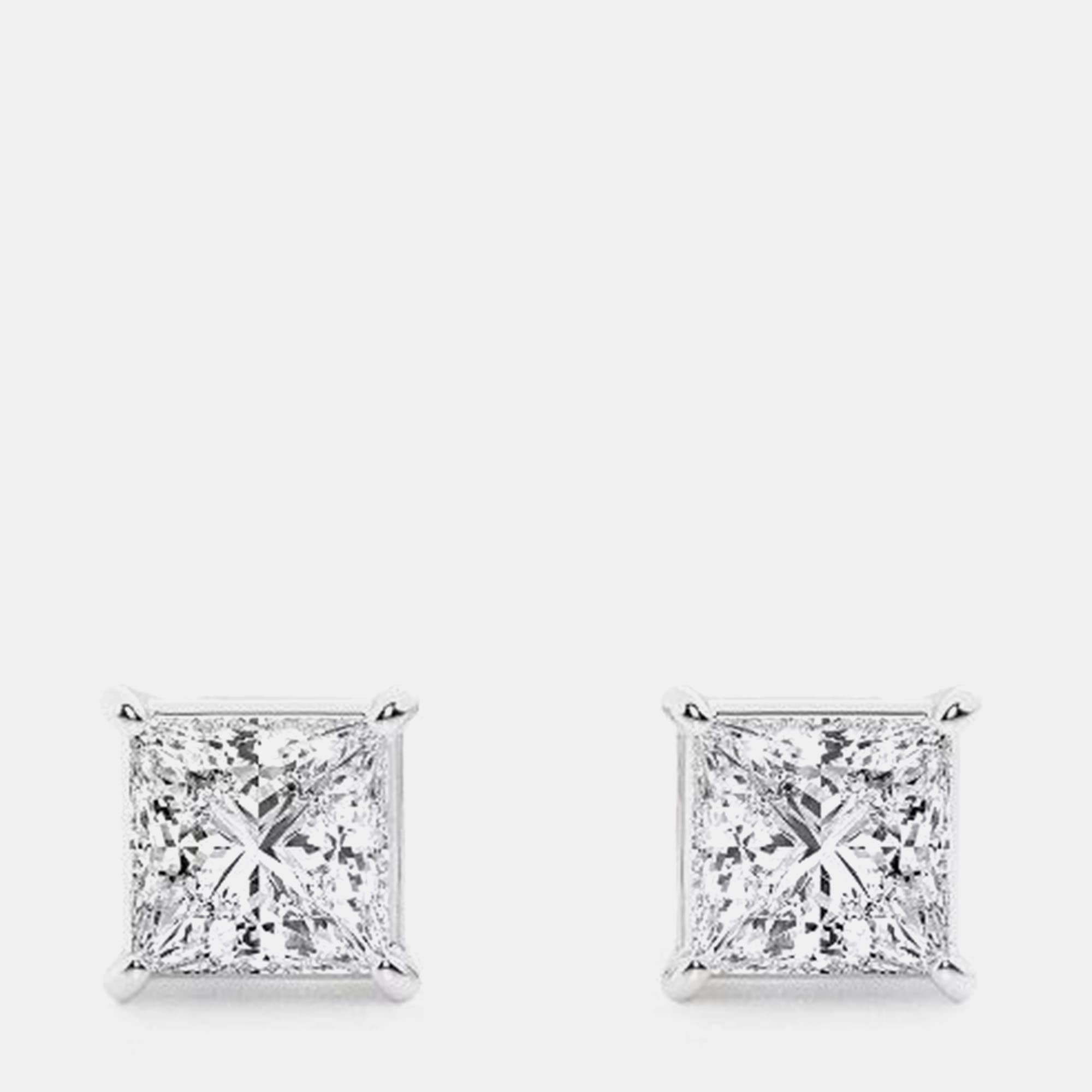 1.2ct 14k White Gold Lab Grown Diamond Basic Stud Earring