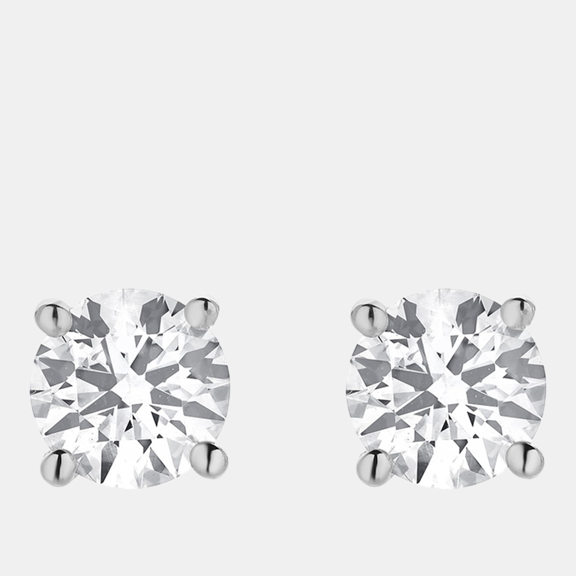1.95ct 14k White Gold Lab Grown Diamond Basic Stud Earring