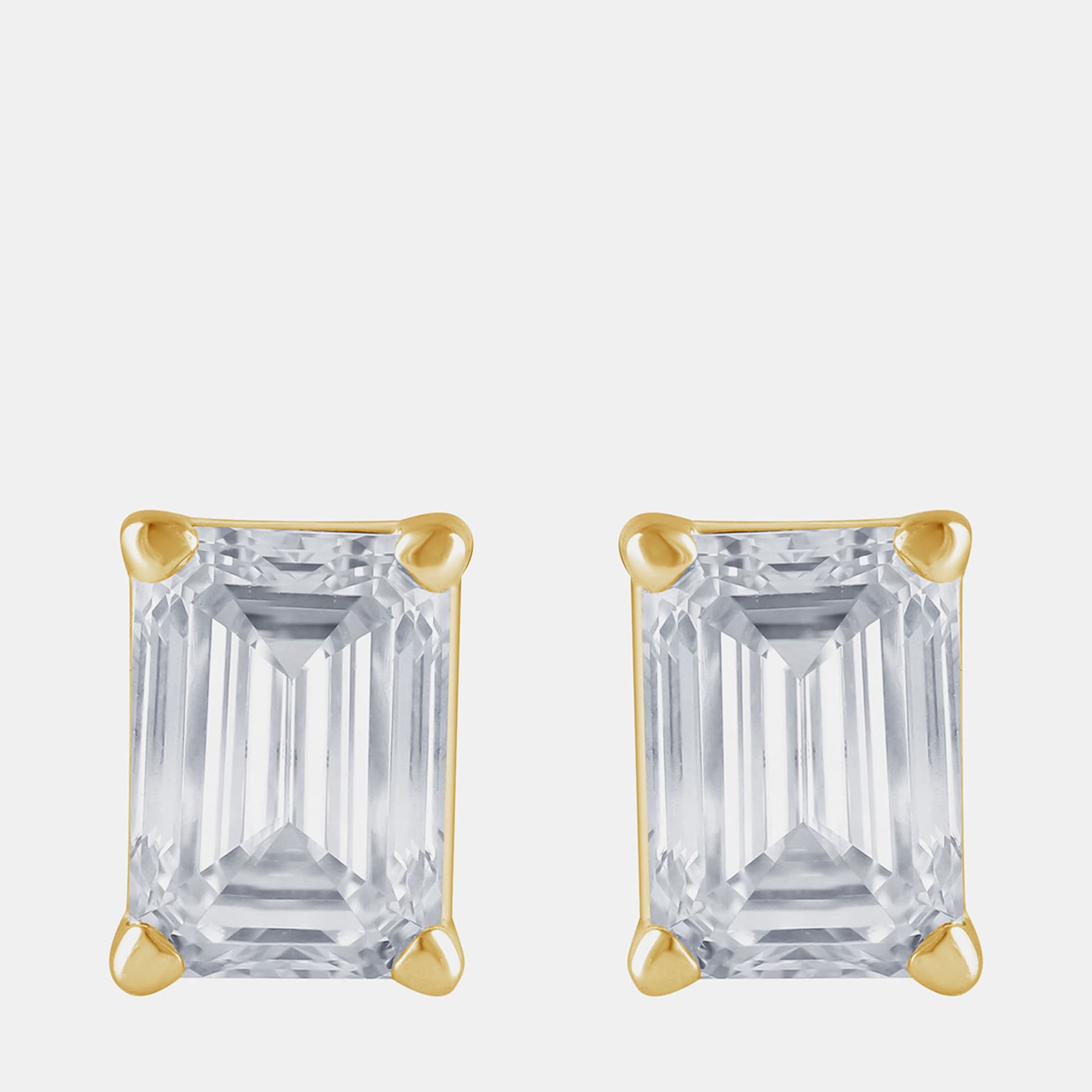 2ct 14k White Gold Lab Grown Diamond Basic Stud Earring