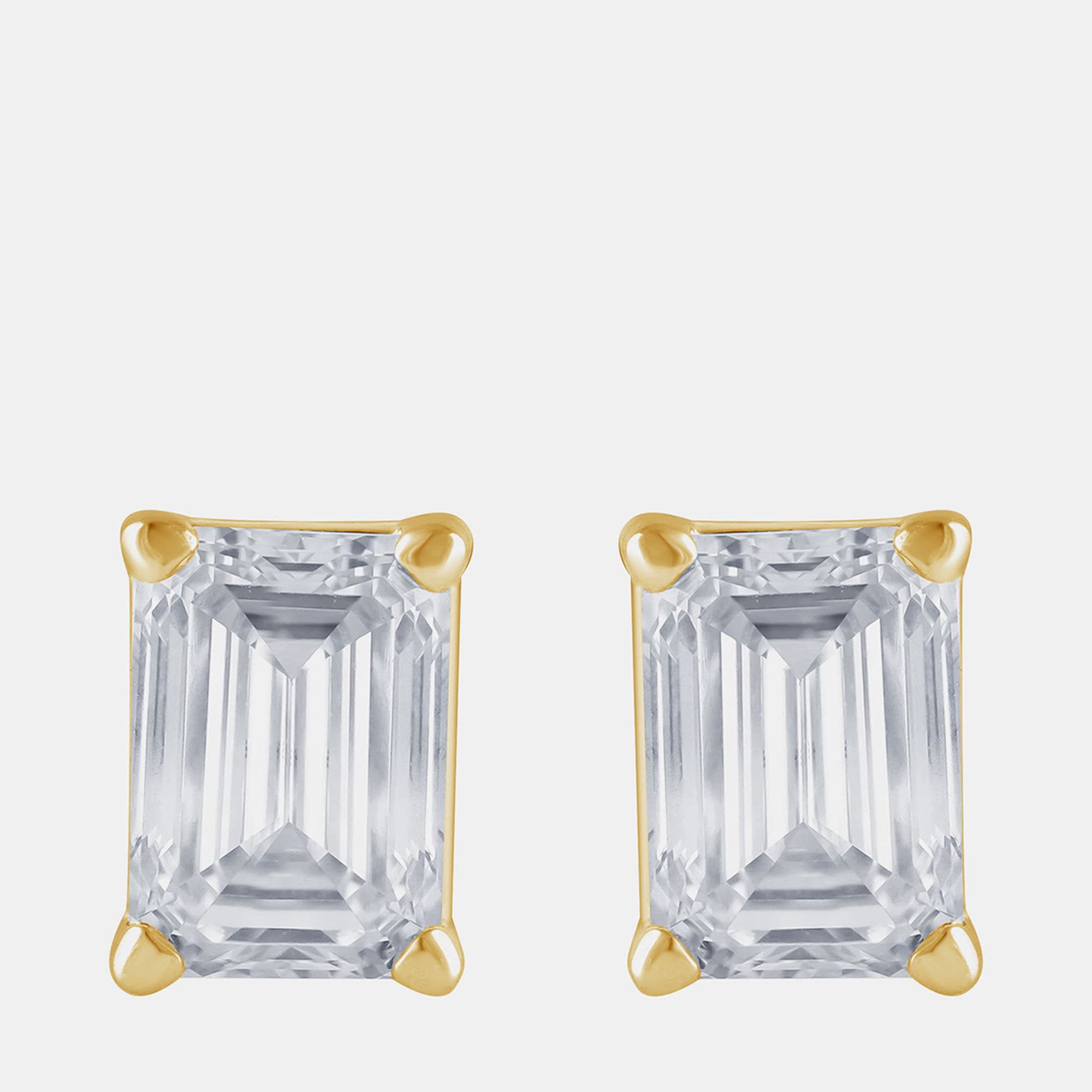 2ct 14k White Gold Lab Grown Diamond Basic Stud Earring