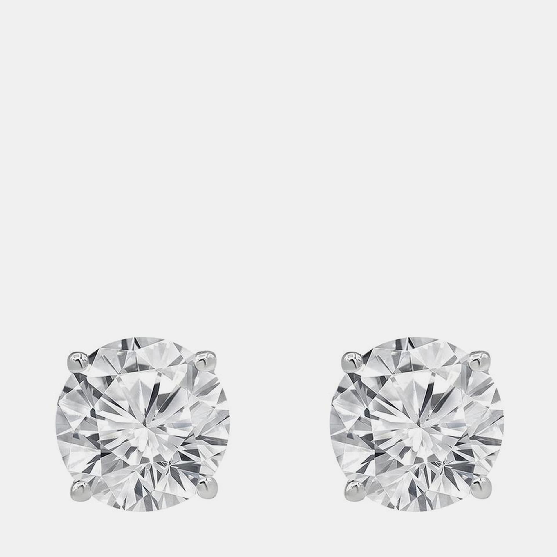 5ct 14k White Gold Lab Grown Diamond Basic Stud Earring