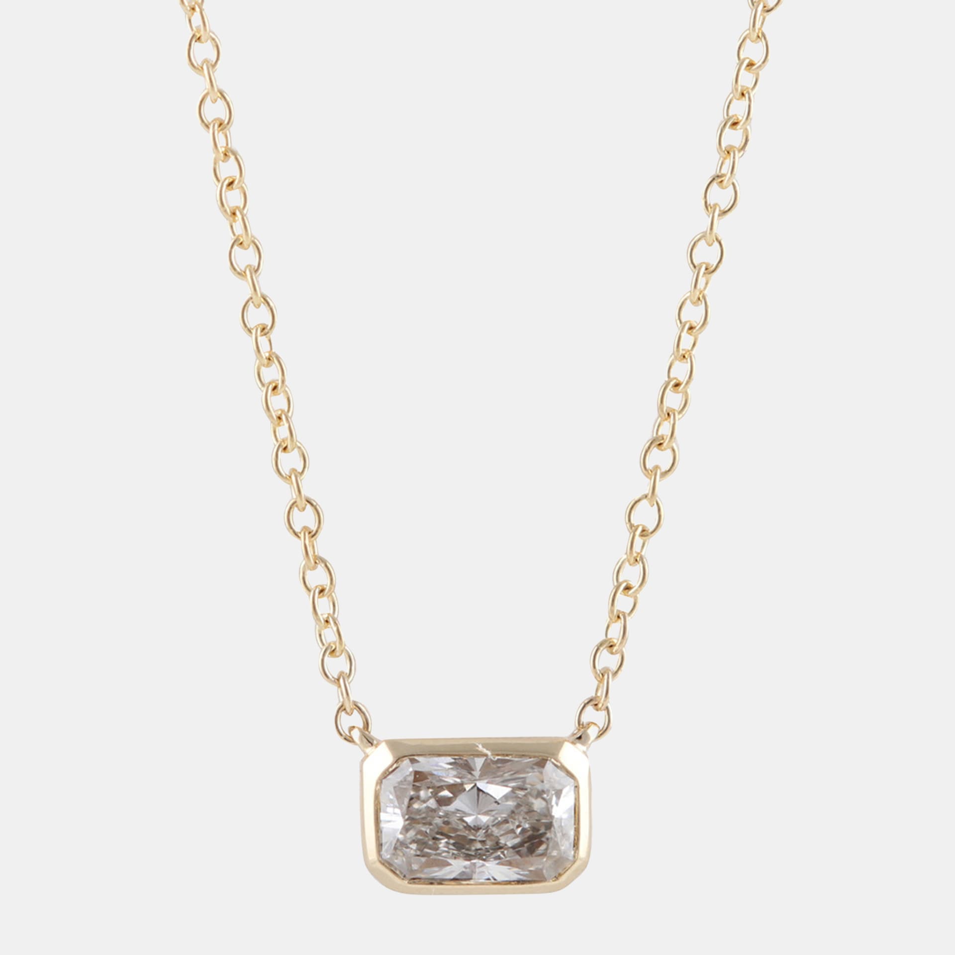0.45ct 14k Yellow Gold Lab Grown Diamond Solitaire Pendant