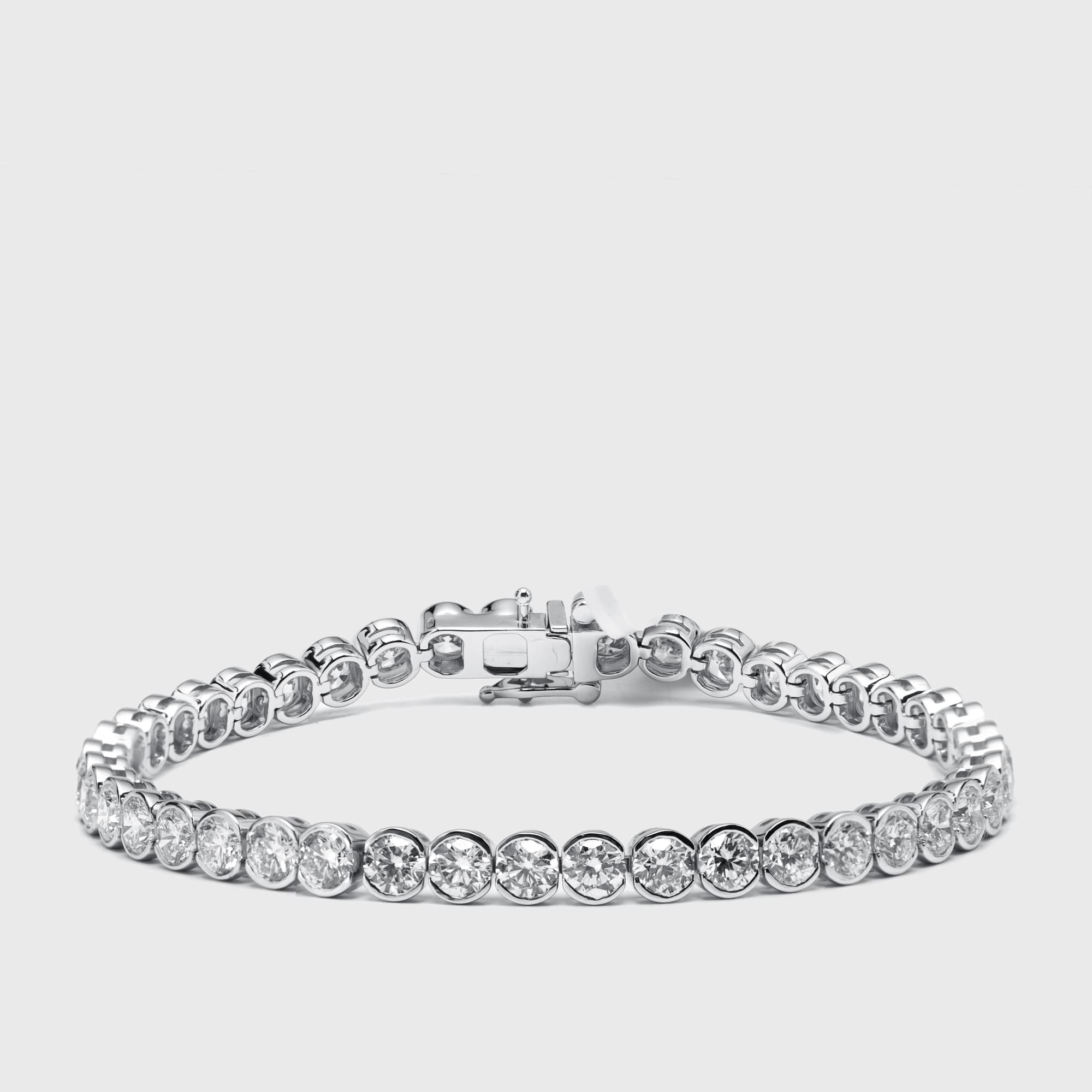 10.5 cts Round Lab Grown Diamond 18k White Gold Bracelet