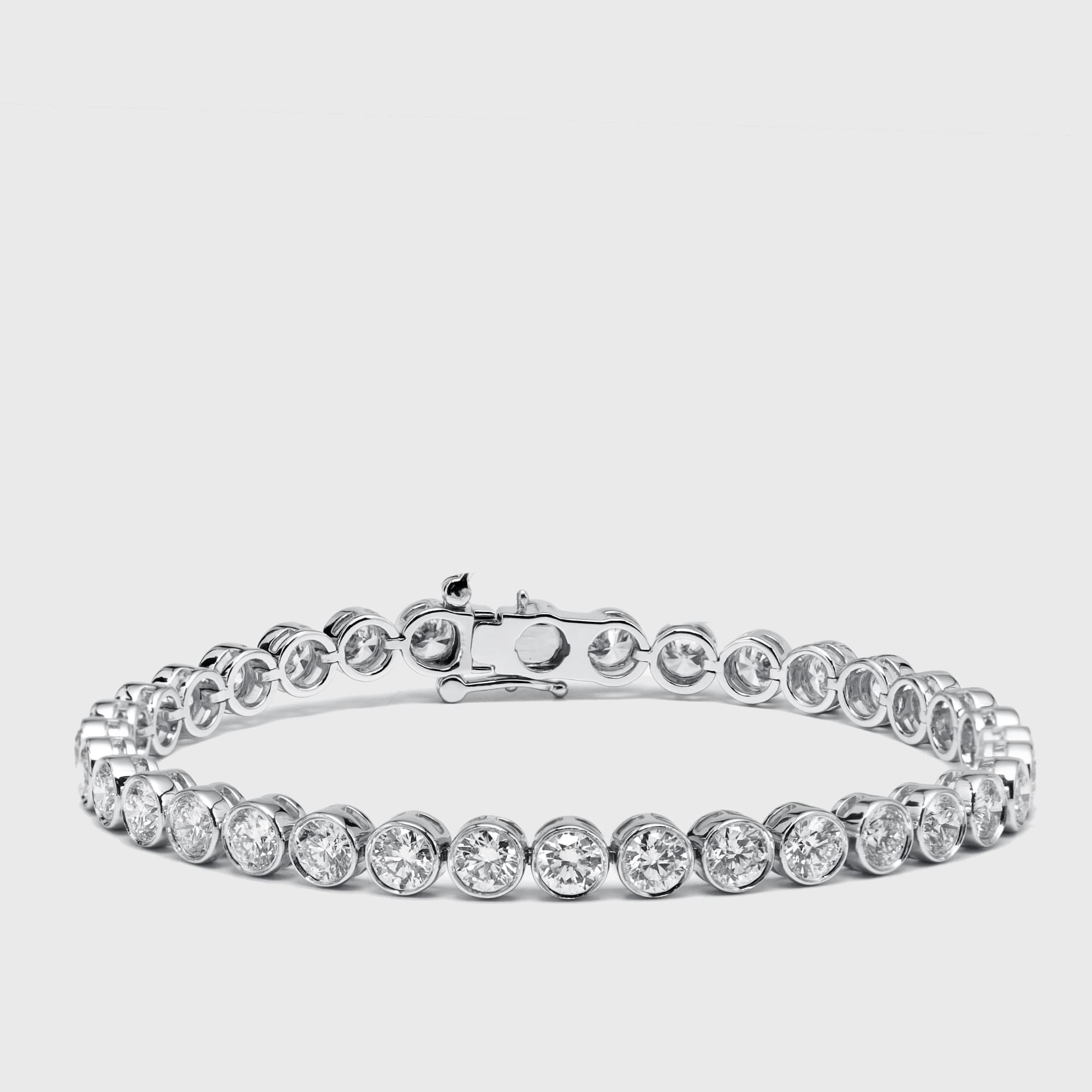 7.5 cts Round Lab Grown Diamond 18k White Gold Bracelet