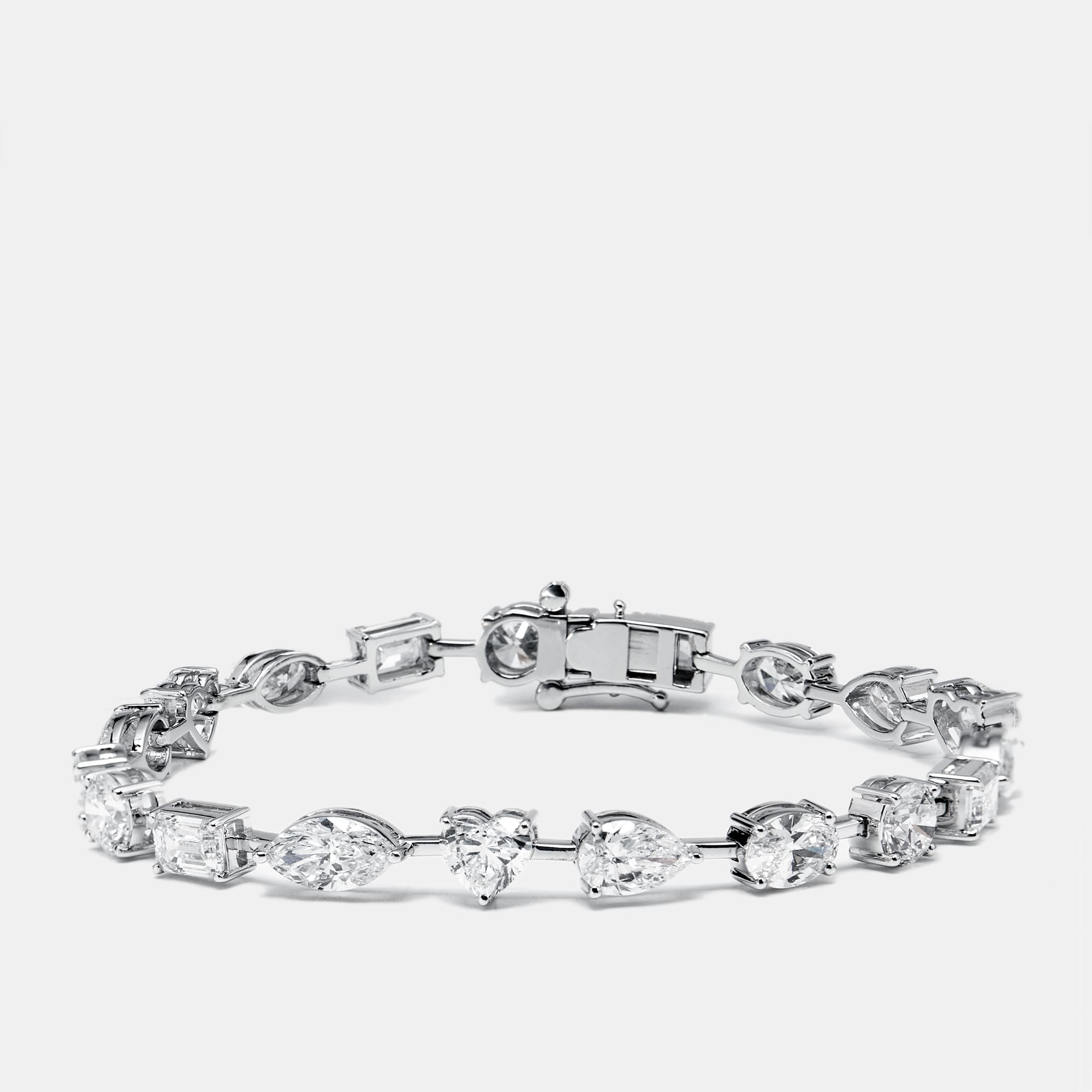 9.5 cts Lab Grown Diamond 18k White Gold Bracelet