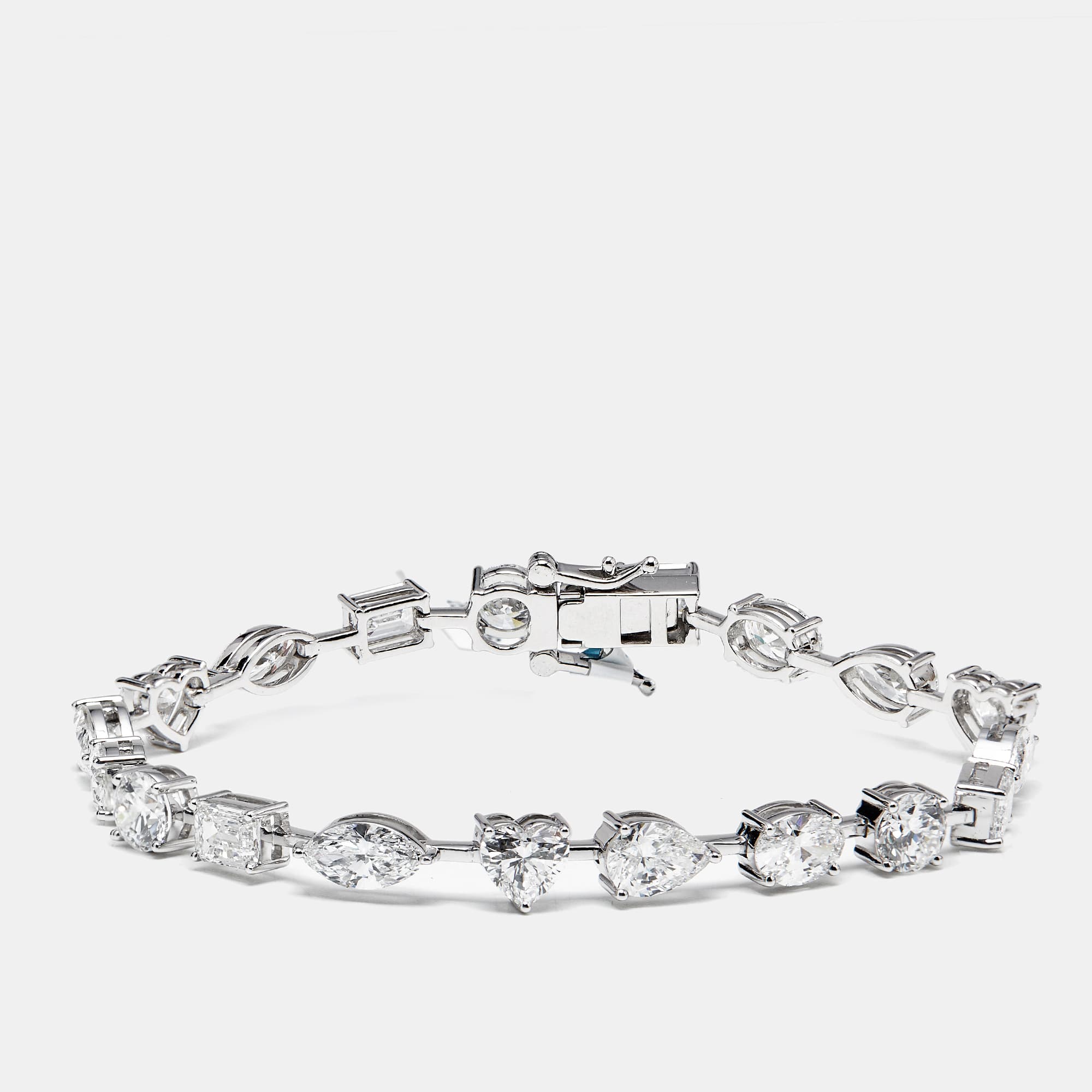 9.5 cts Lab Grown Diamond 18k White Gold Bracelet