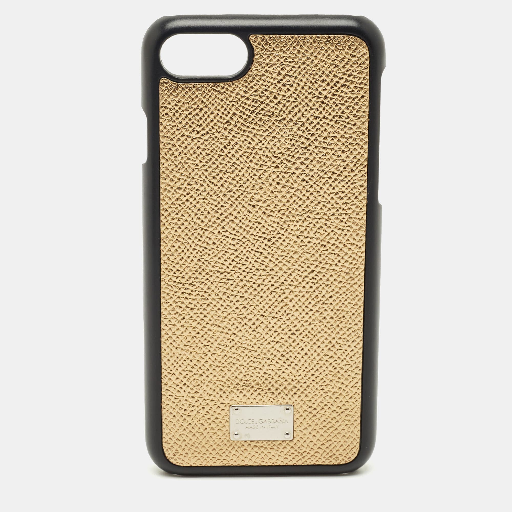 Dolce & Gabbana Gold Leather iPhone 7 Case