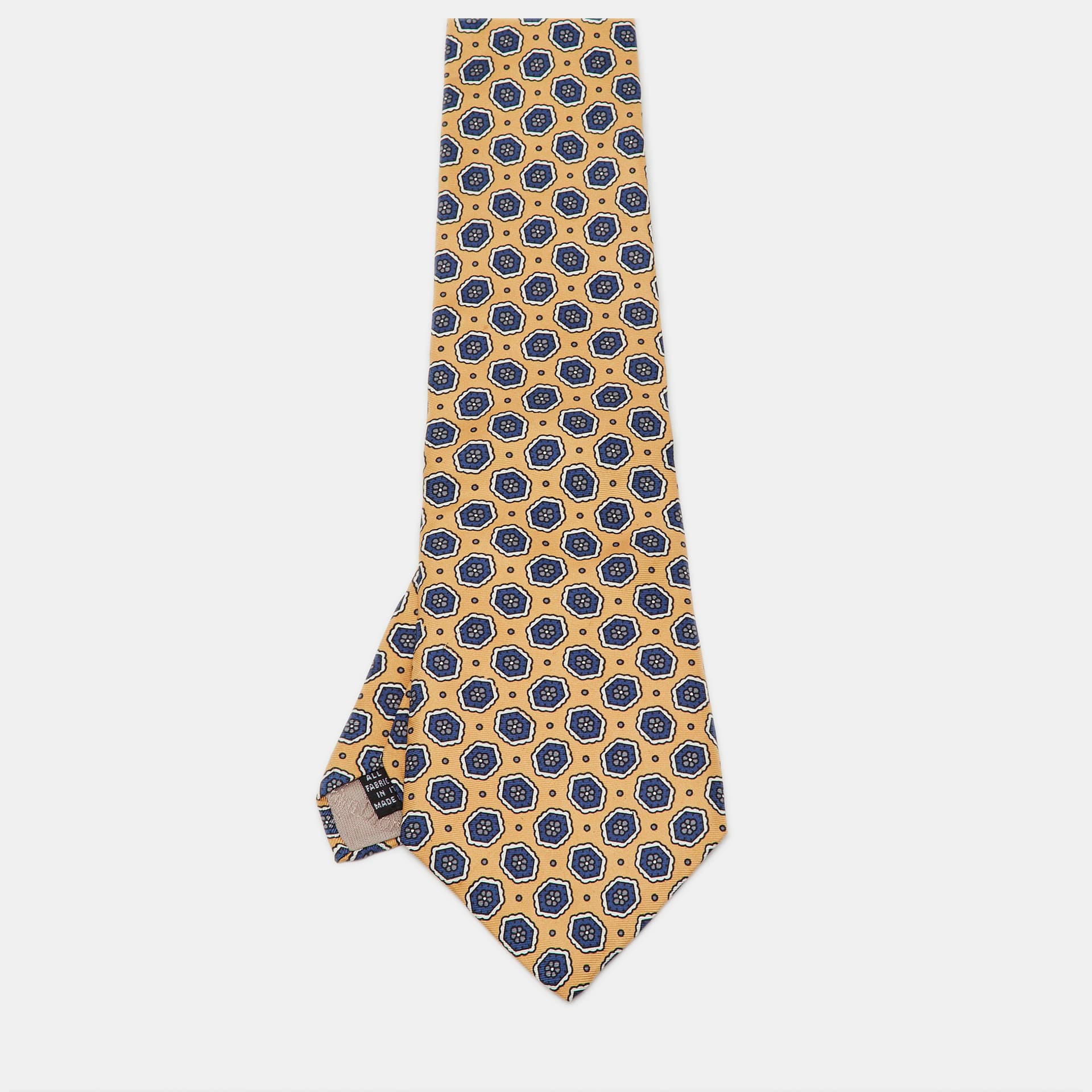 Dior Multicolor Vintage Printed Silk Traditional Tie
