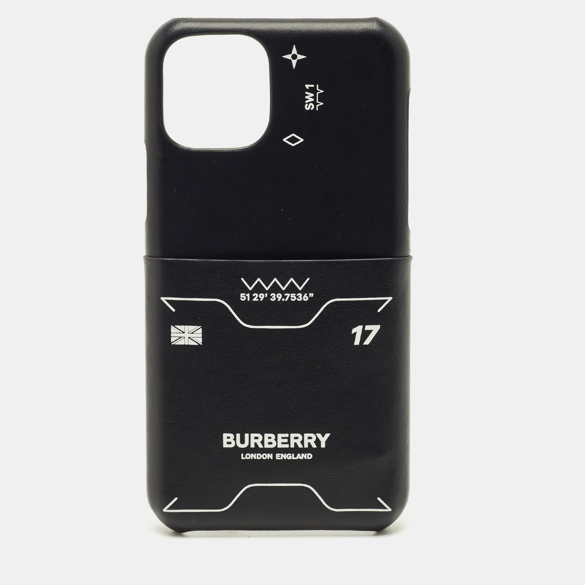 Burberry Black Leather iPhone 11 Pro Case
