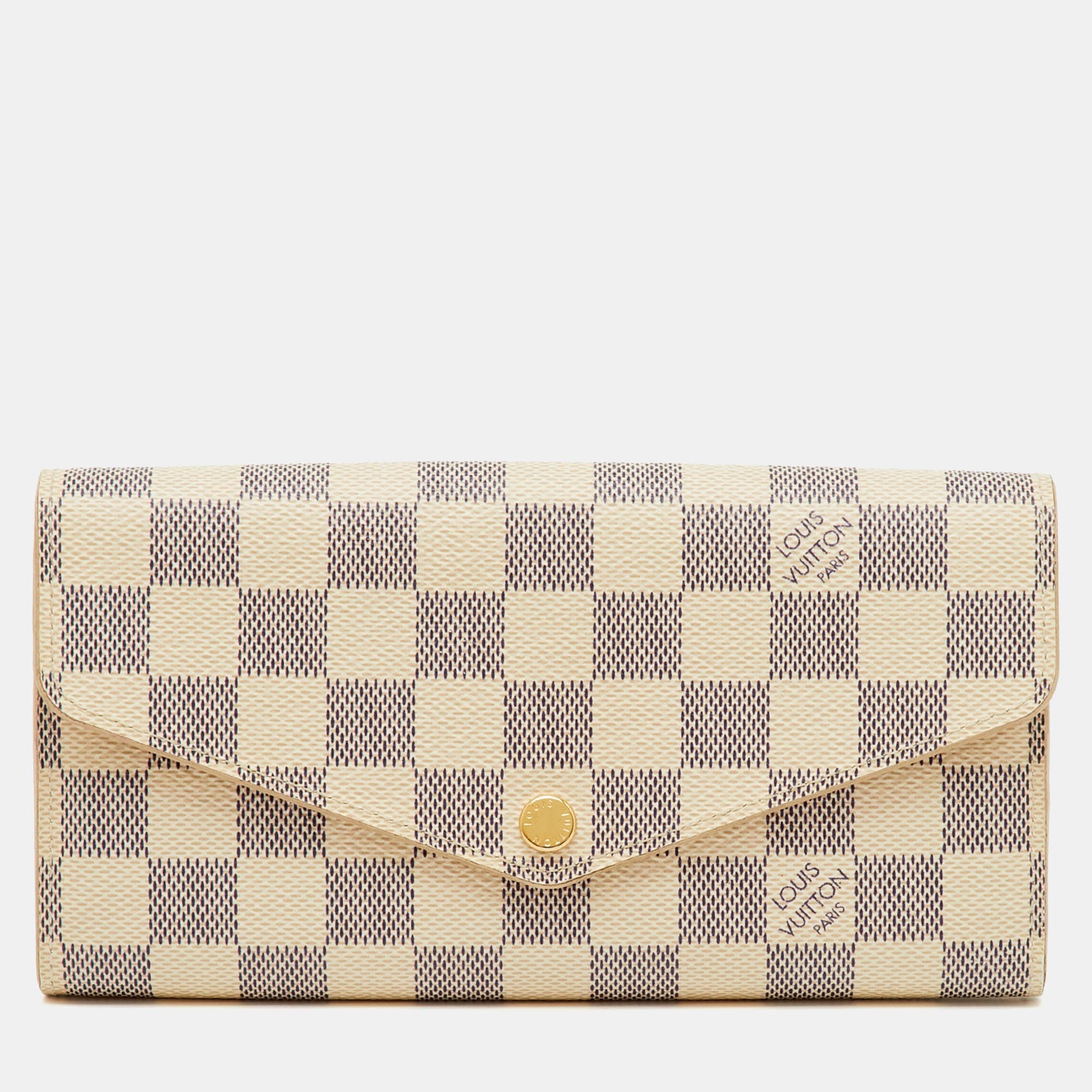 Louis Vuitton Sarah White Coated Canvas Continental Wallet