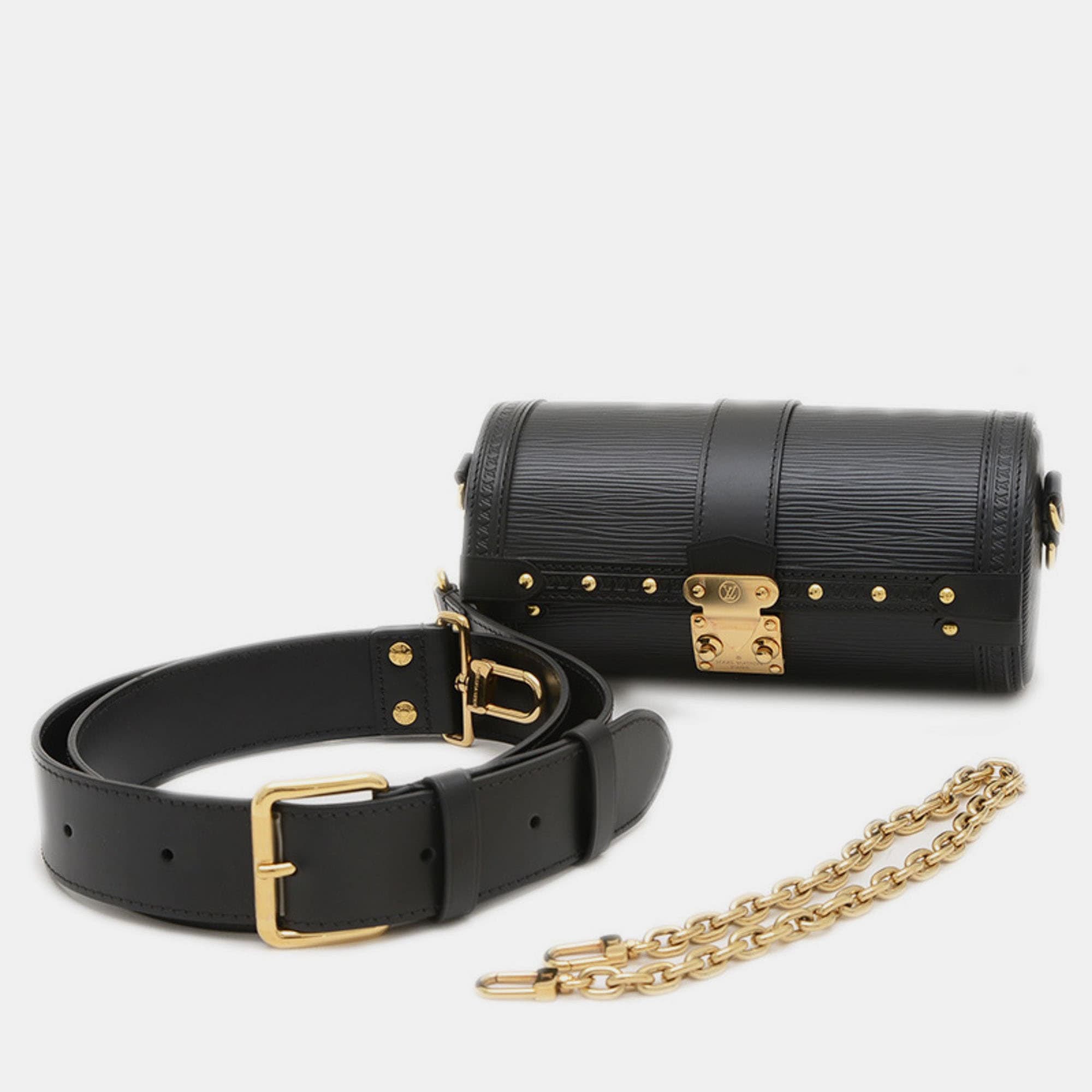 Louis Vuitton Papillon Trunk Black Epi Leather Shoulder Bag