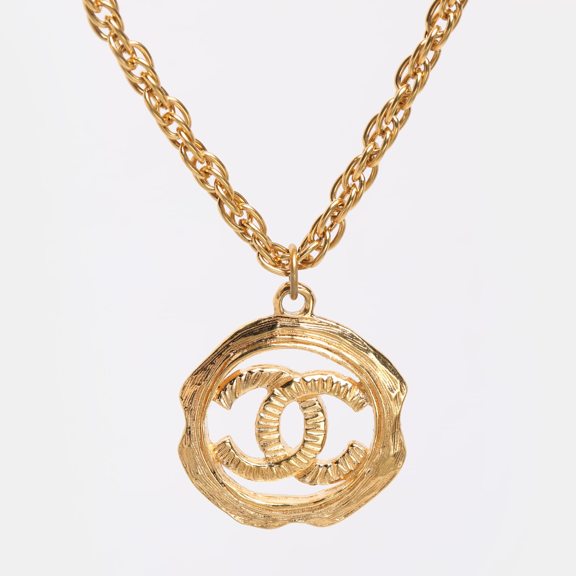 Chanel CC Gold Tone Choker Necklace