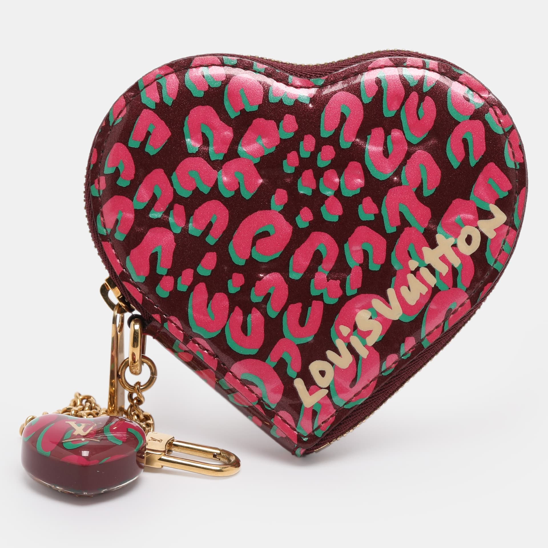 Louis Vuitton Vernis Leather Limited Edition Stephen Sprouse Heart Coin Purse