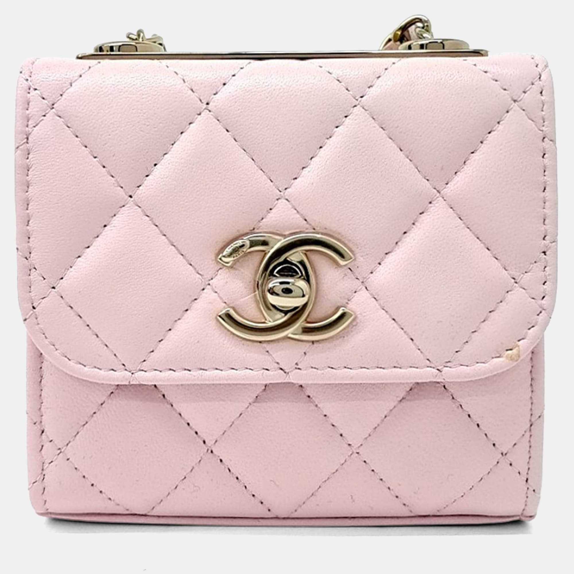 Chanel Pink Leather Trendy CC Mini Crossbody Bag