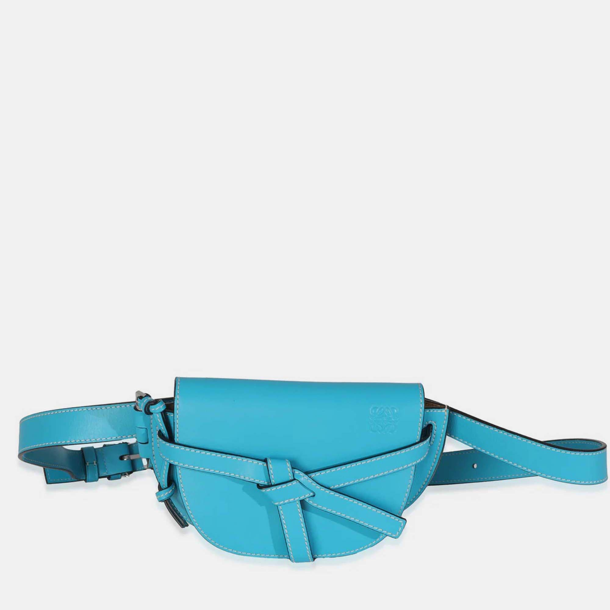 Loewe Blue Calfskin Mini Gate Belt Bag