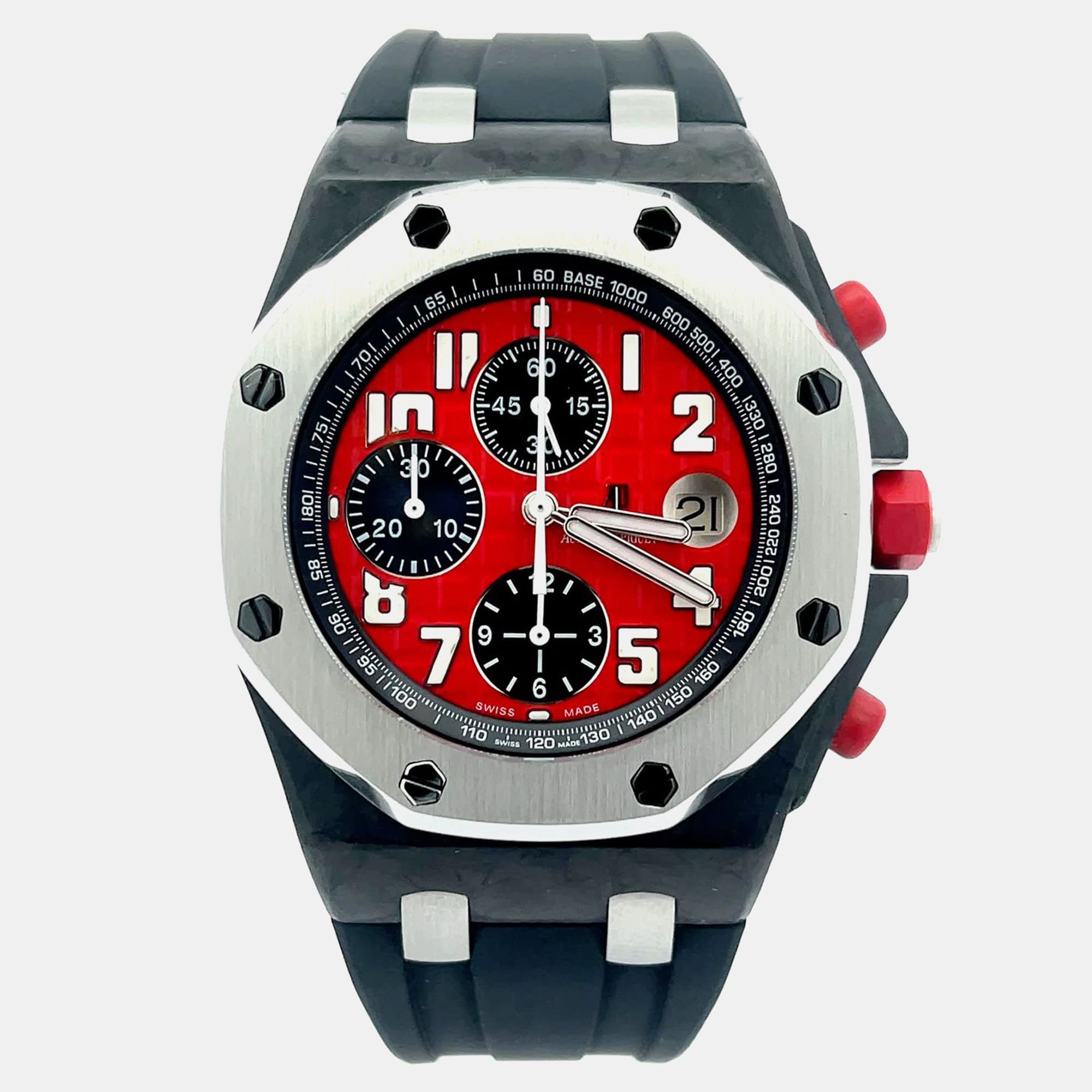 Audemars Piguet Royal Oak Offshore Singapore Grand Prix 26190OS.OO.D003CU.01 Automatic Red Ceramic Stainless Steel Men&rsquo;s Wristwatch 42 mm