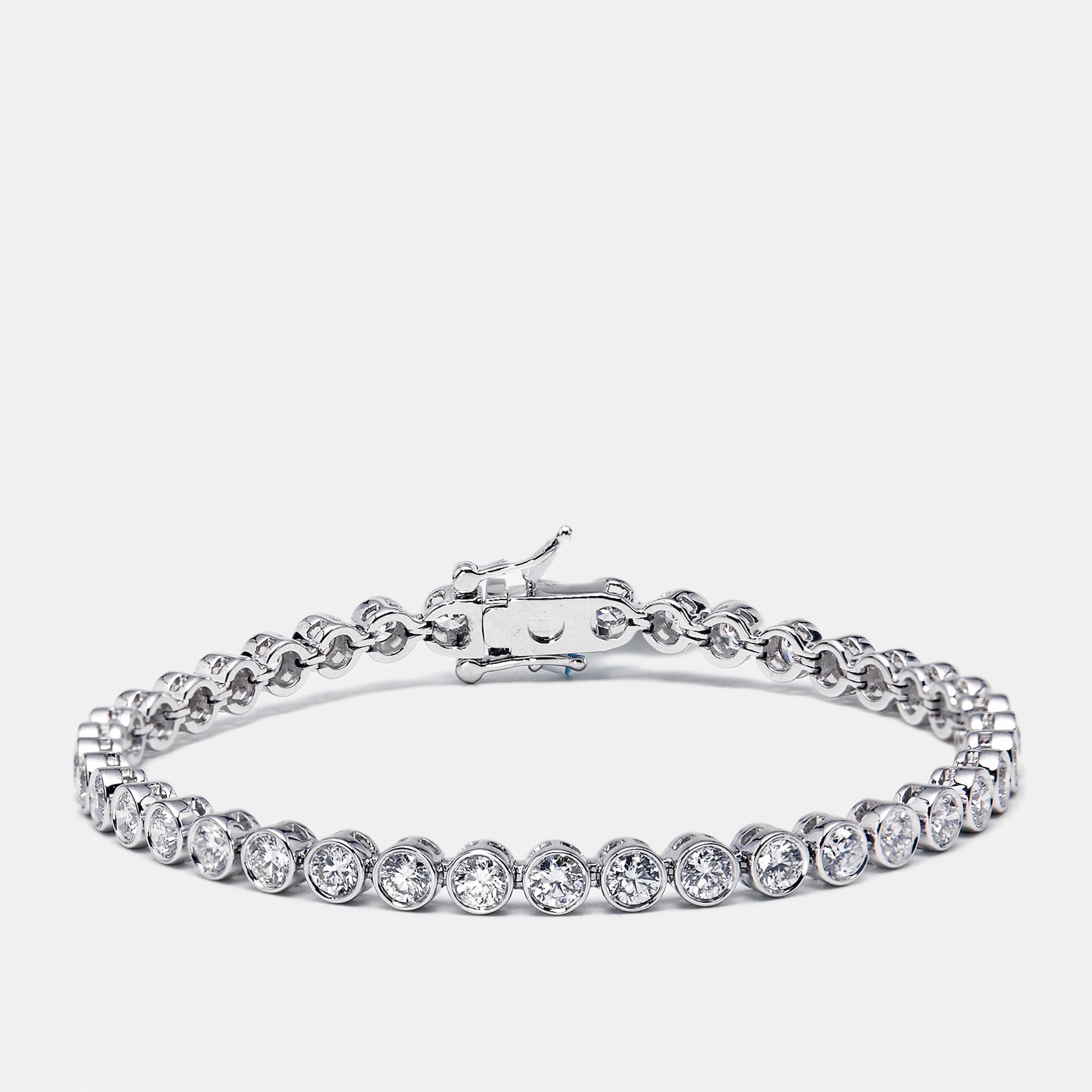 4.8 cts Round Lab Grown Diamonds 18k White Gold Bracelet