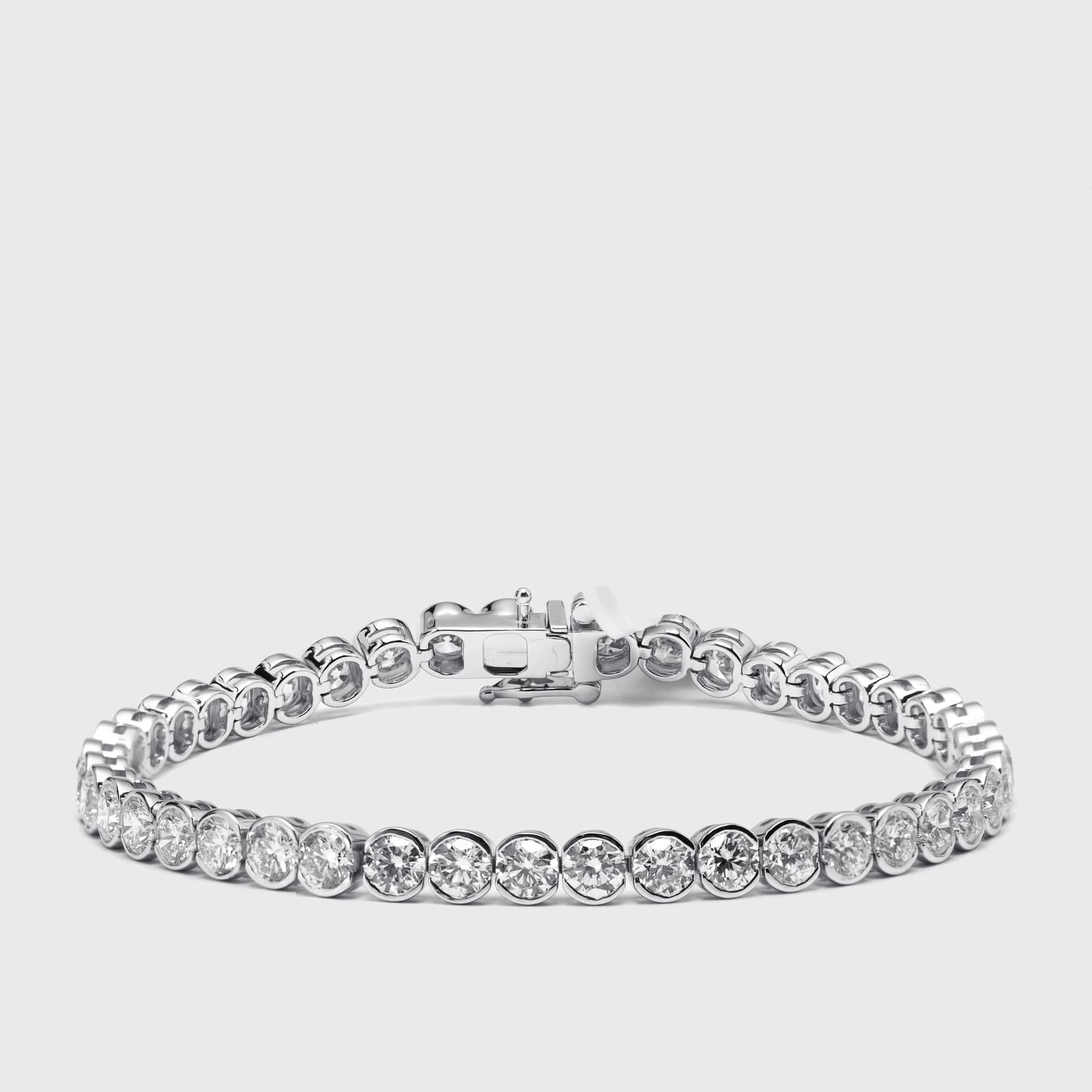 10.5 cts Round Lab Grown Diamonds 18k White Gold Bracelet