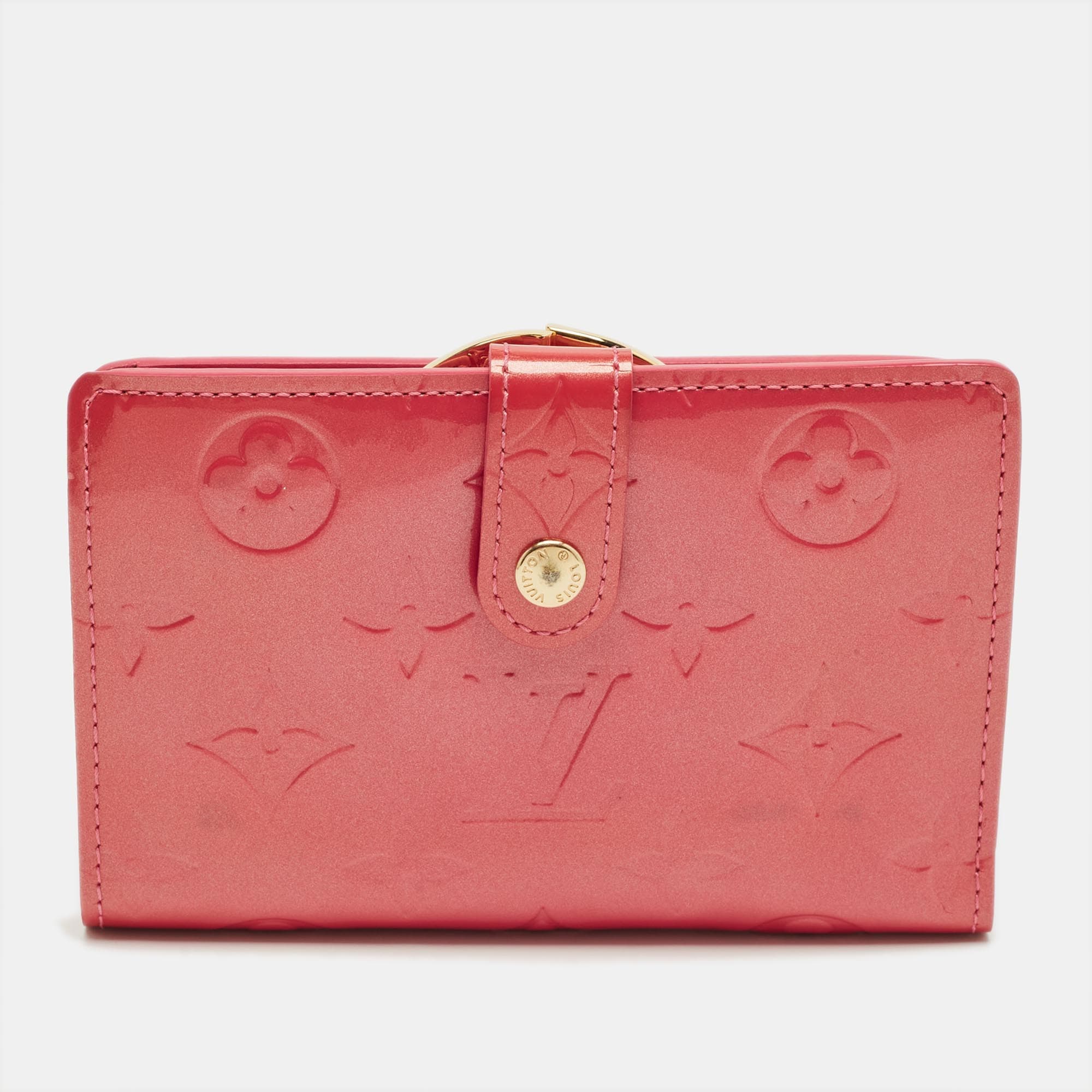 Louis Vuitton Framboise Monogram Vernis French Purse Wallet