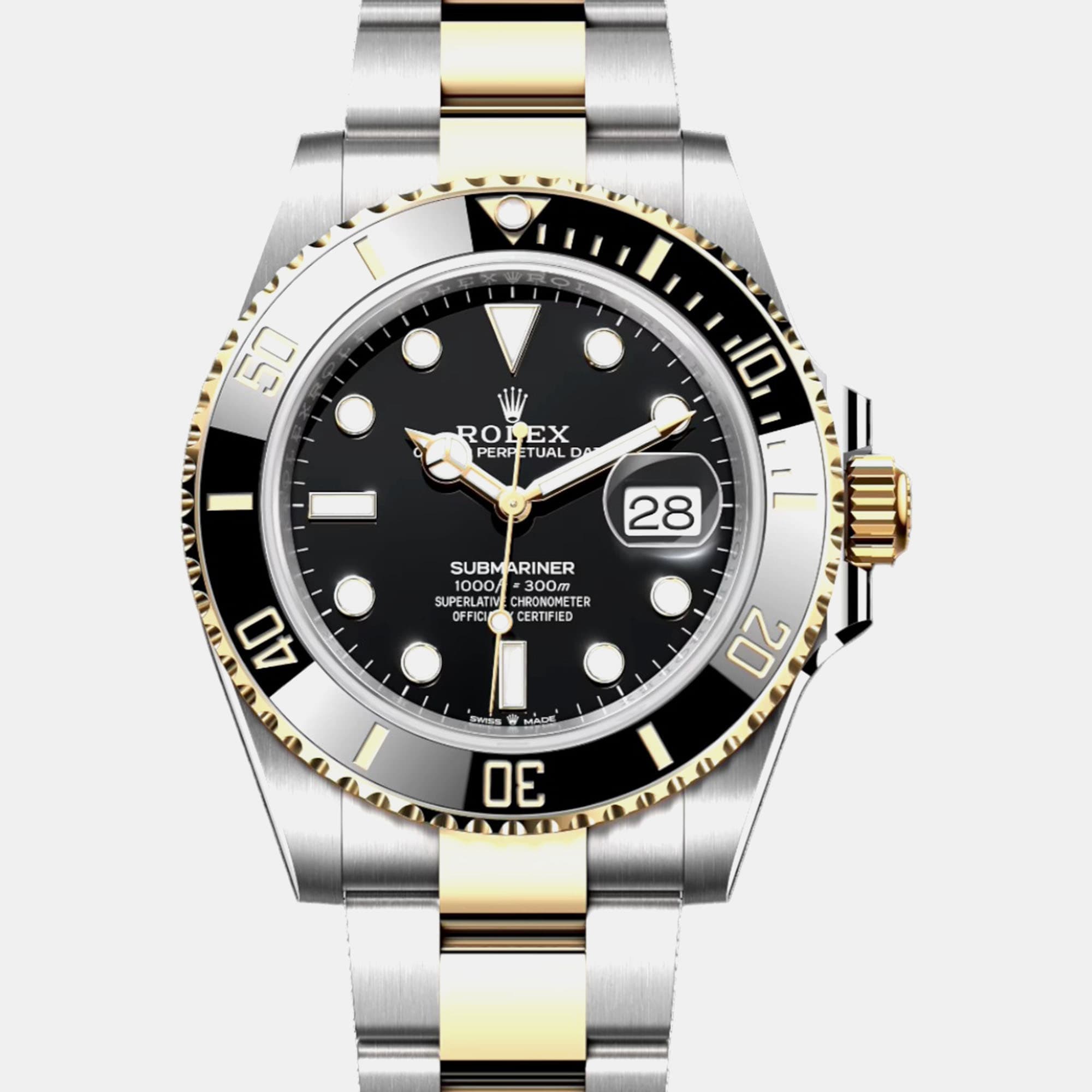 Rolex Submariner 126613 LN Automatic Black 18K Yellow Gold & Stainless Steel Men's Wristwatch 41 mm