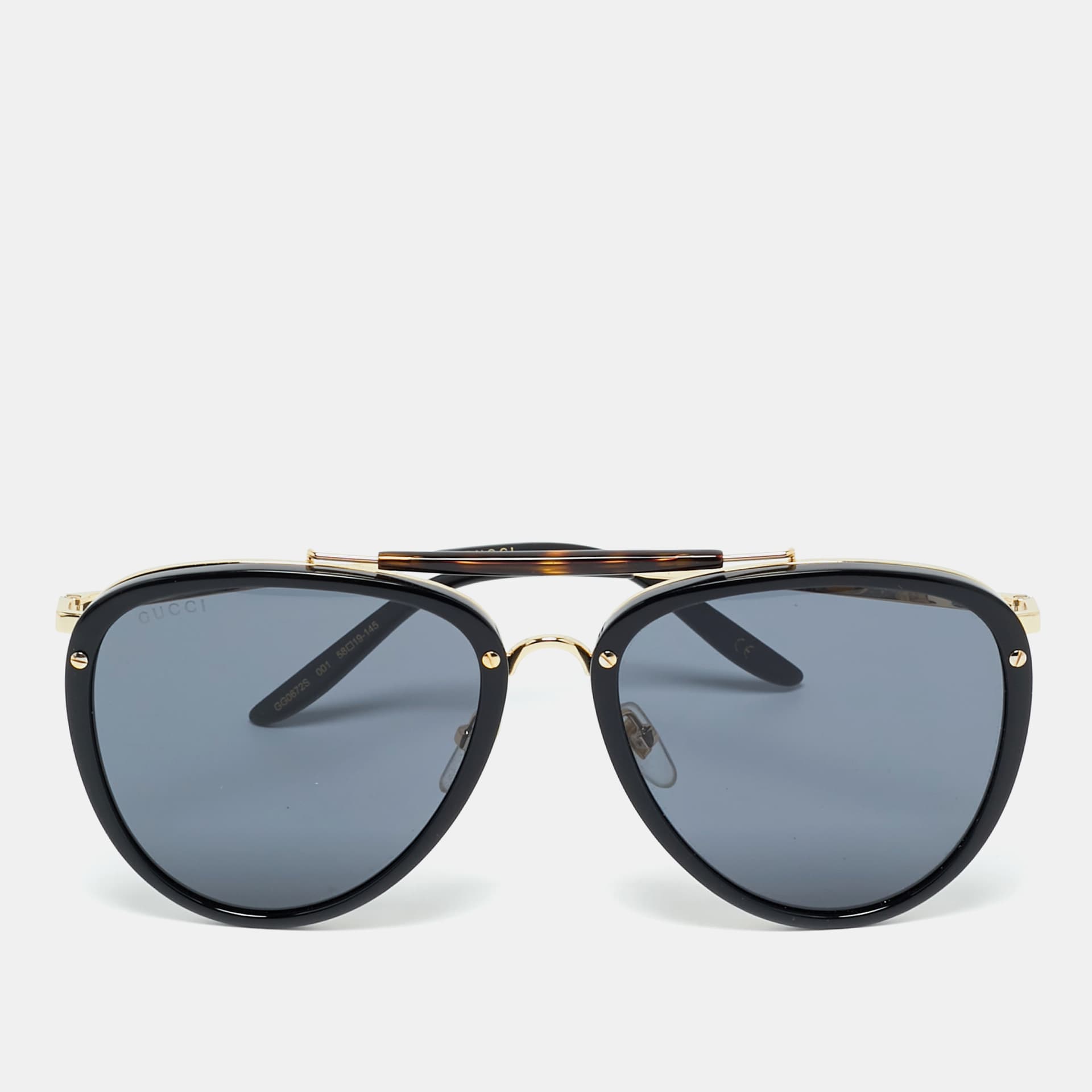 Gucci Black GG0672S Aviator Sunglasses