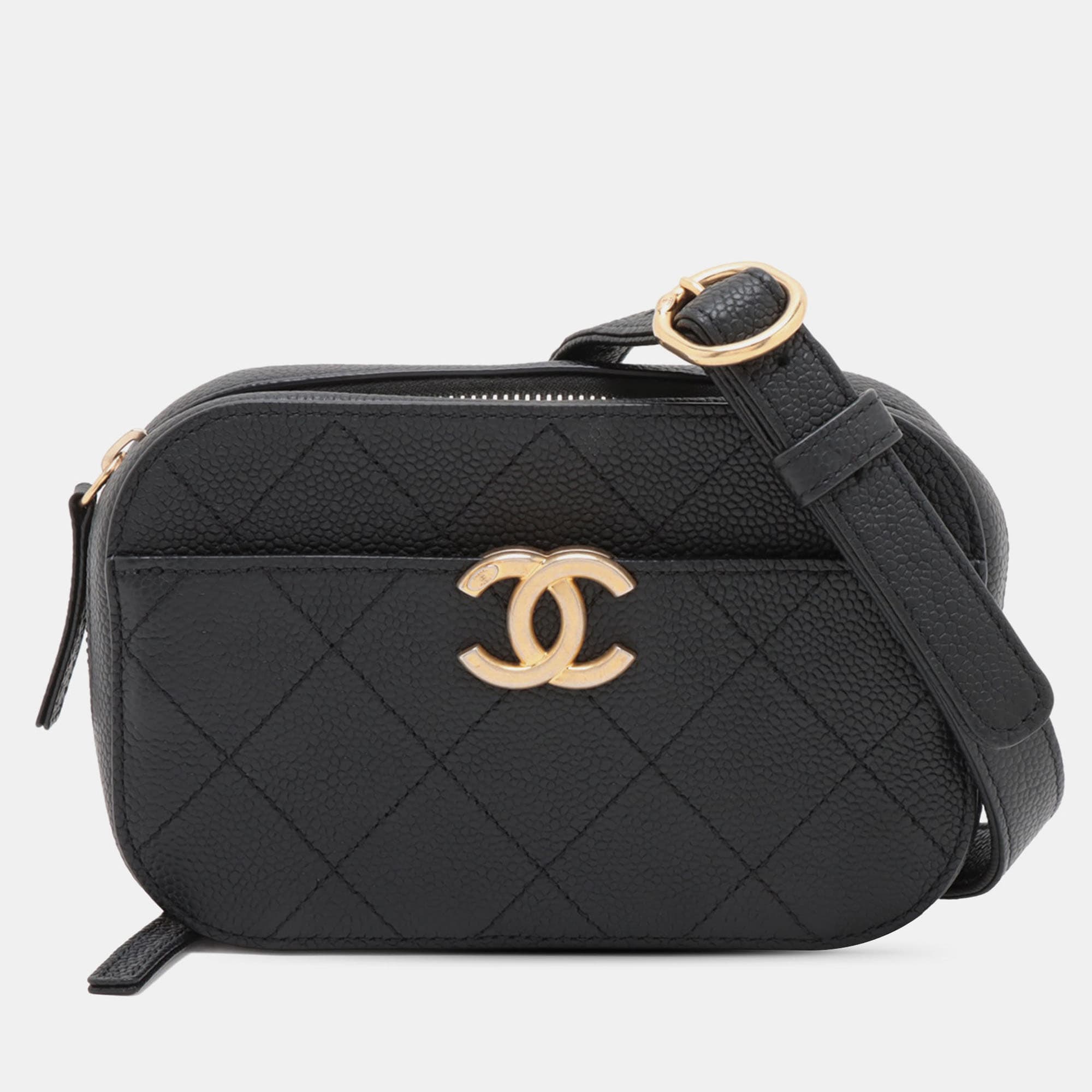 Chanel CC Stitched Caviar Waist Bag