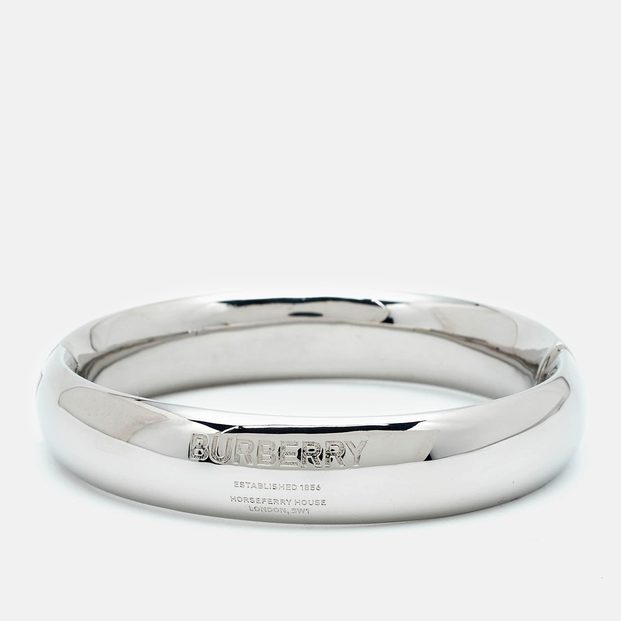 Burberry Silver Tone Bangle Bracelet
