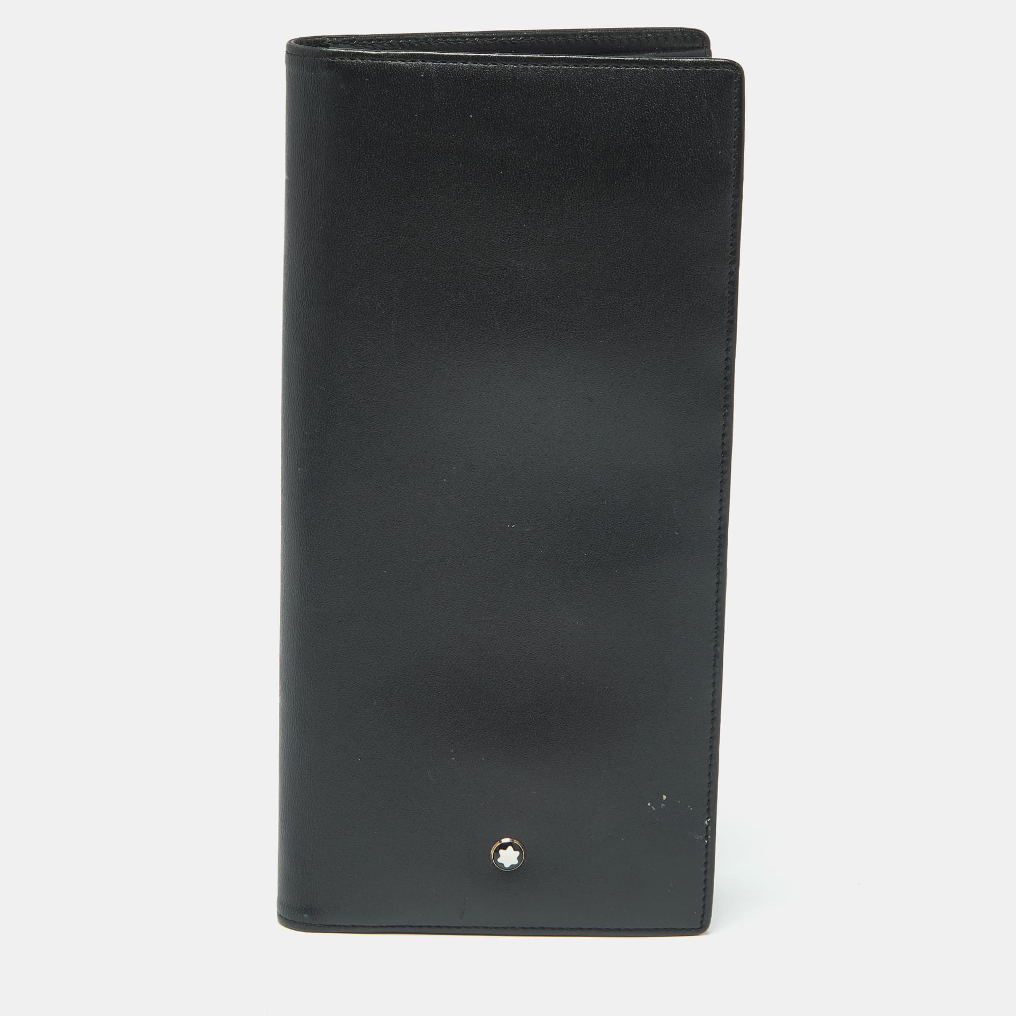 Montblanc Black Leather Meisterstuck Bifold Long Wallet