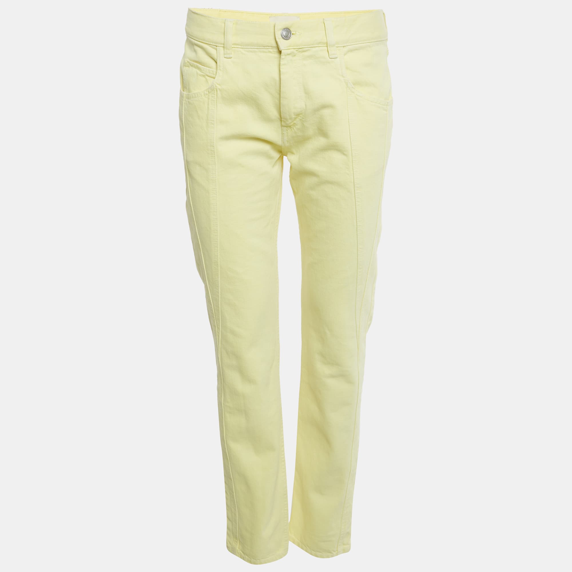 Isabel Marant Yellow Cotton Skinny Vikira Jeans M/Waist 30"