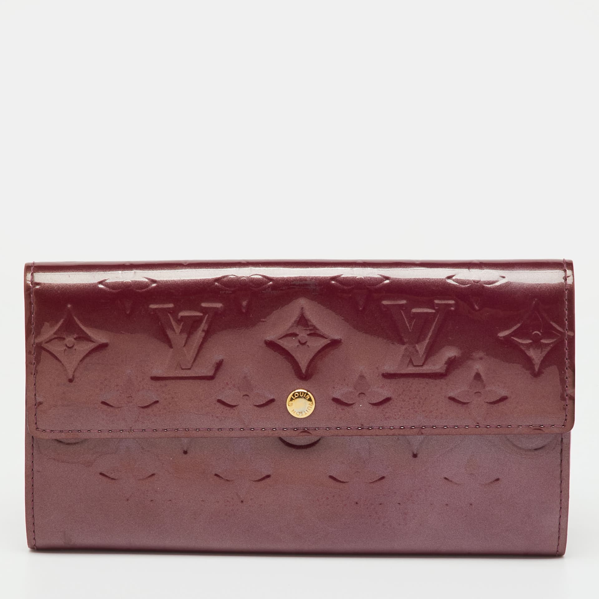 Louis Vuitton Sarah Purple Coated Canvas Continental Wallet