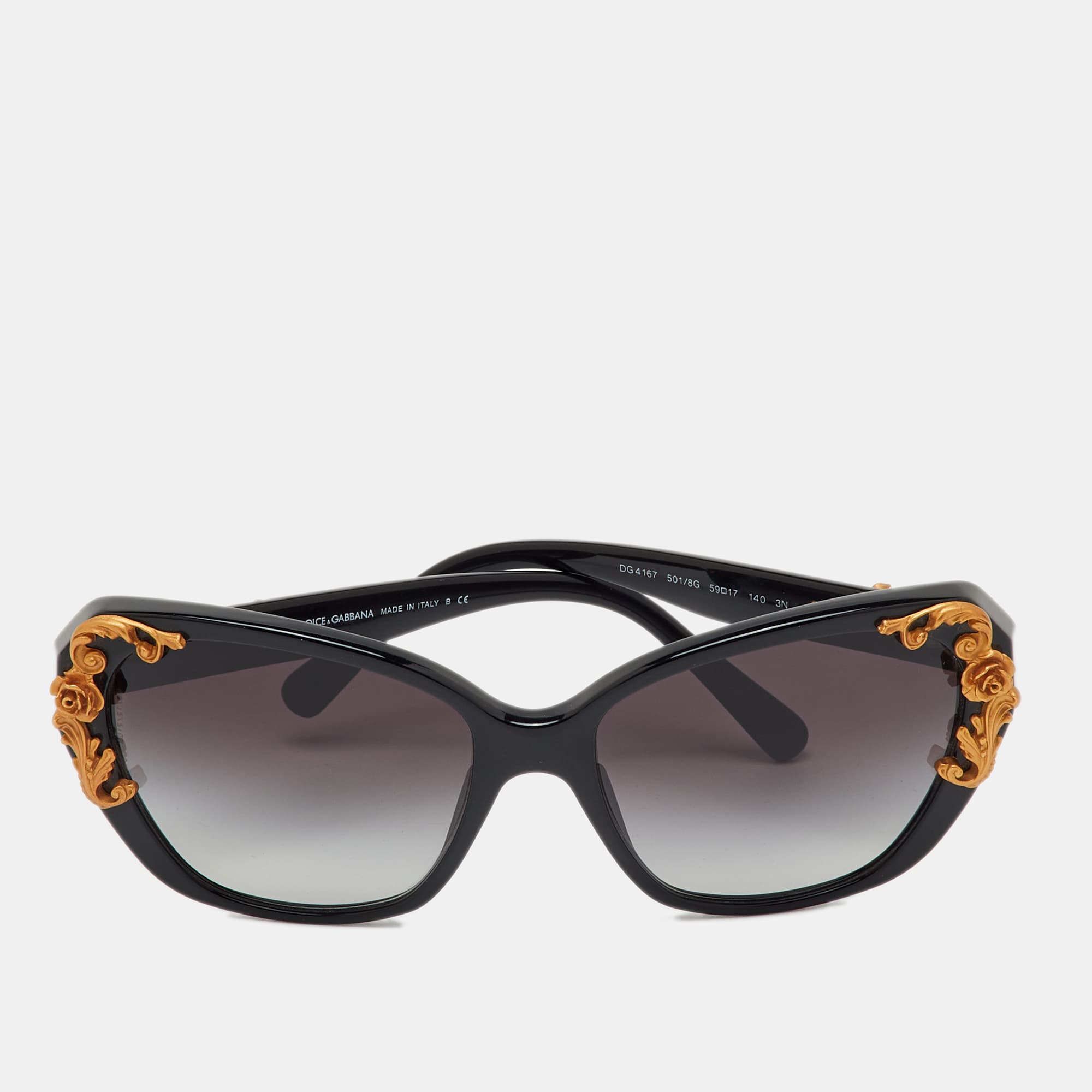 Dolce & Gabbana Black Gradient DG4167 Sicilian Baroque Sunglasses
