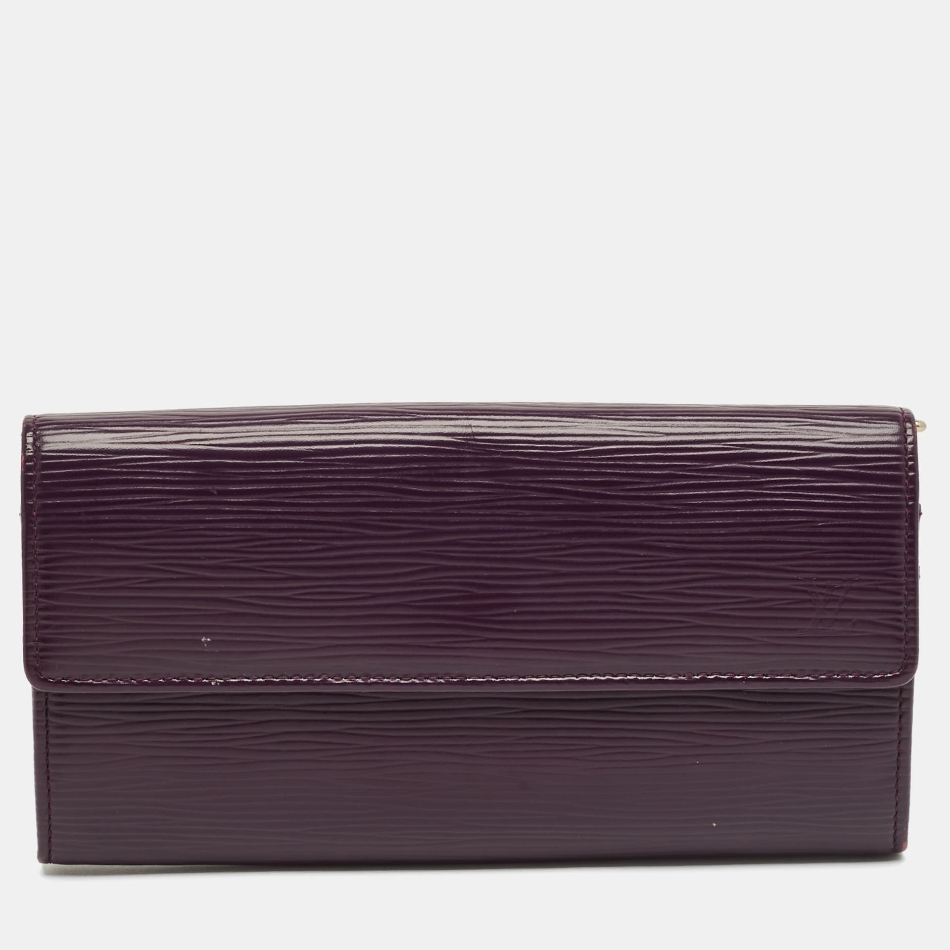 Louis Vuitton Sarah Purple Leather Continental Wallet