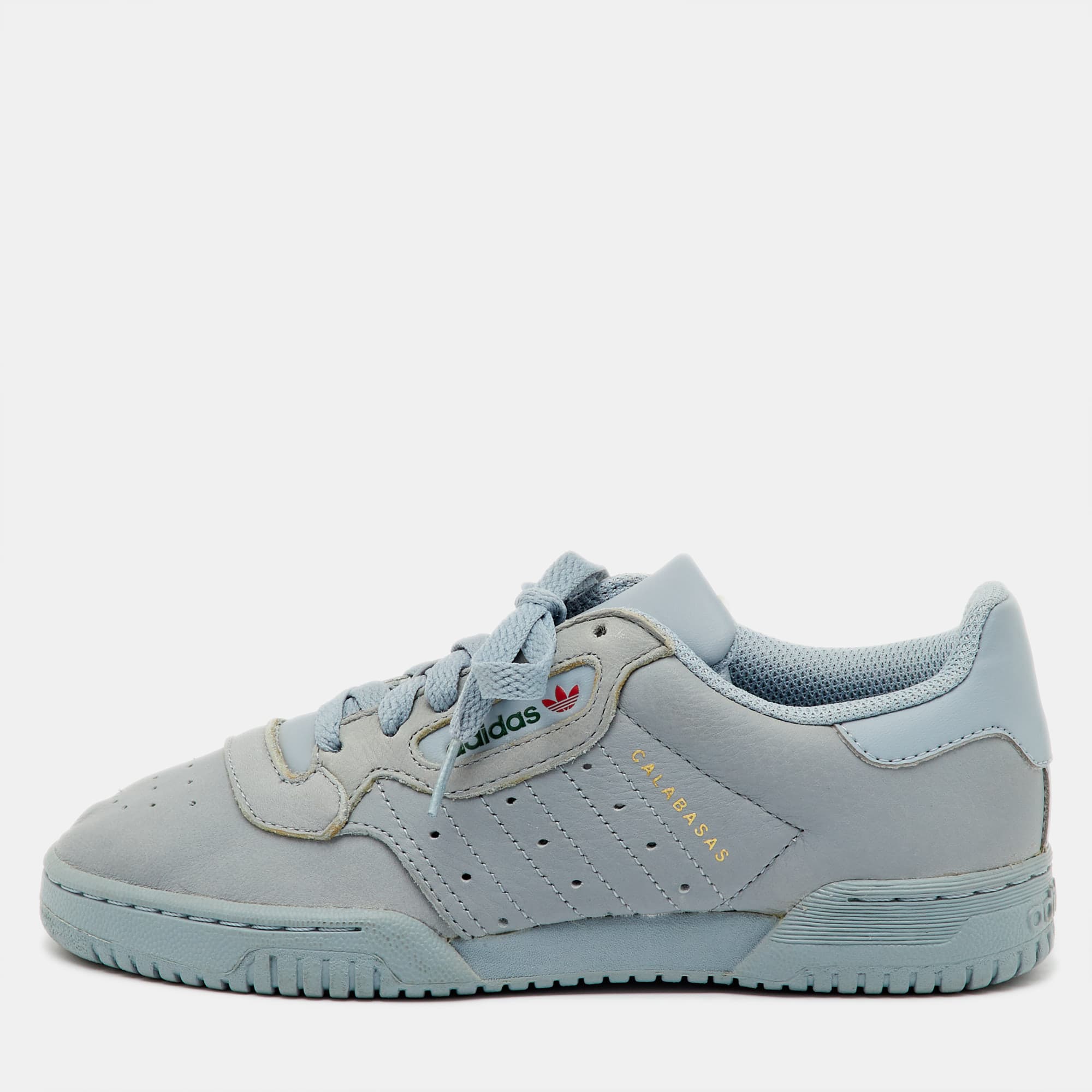 Yeezy x Adidas Grey Leather Adidas Yeezy Powerphase Calabasas Sneakers Size 36 2/3