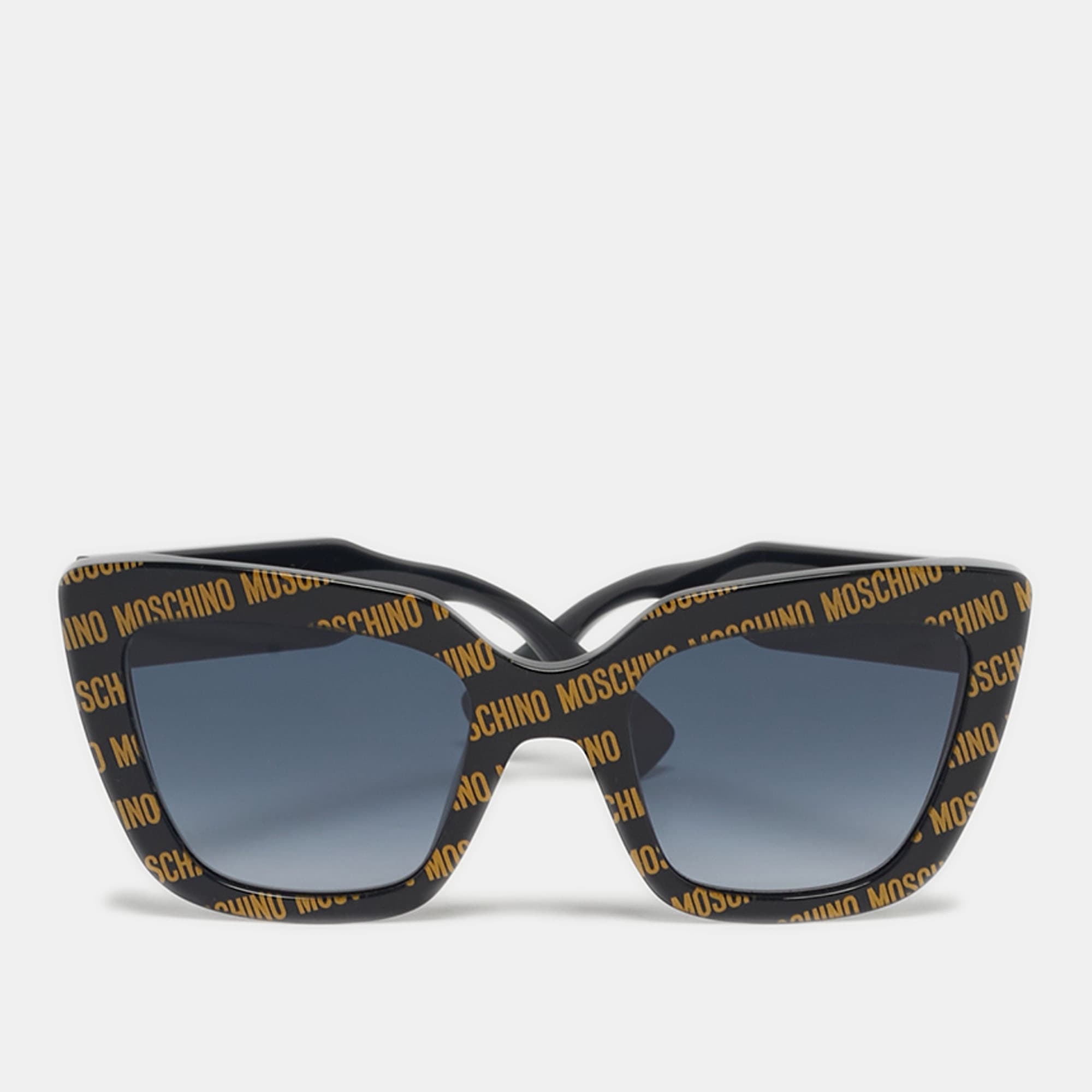Moschino Black/Gold Gradient MOS148/S Logo Butterfly Sunglasses