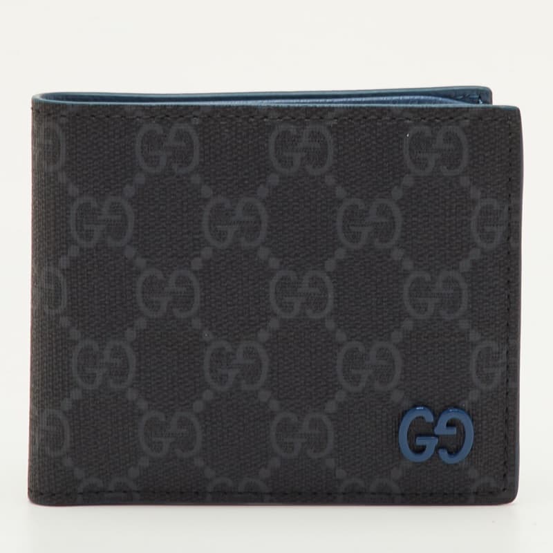 Gucci Ash Grey GG Supreme Canvas Bifold Wallet