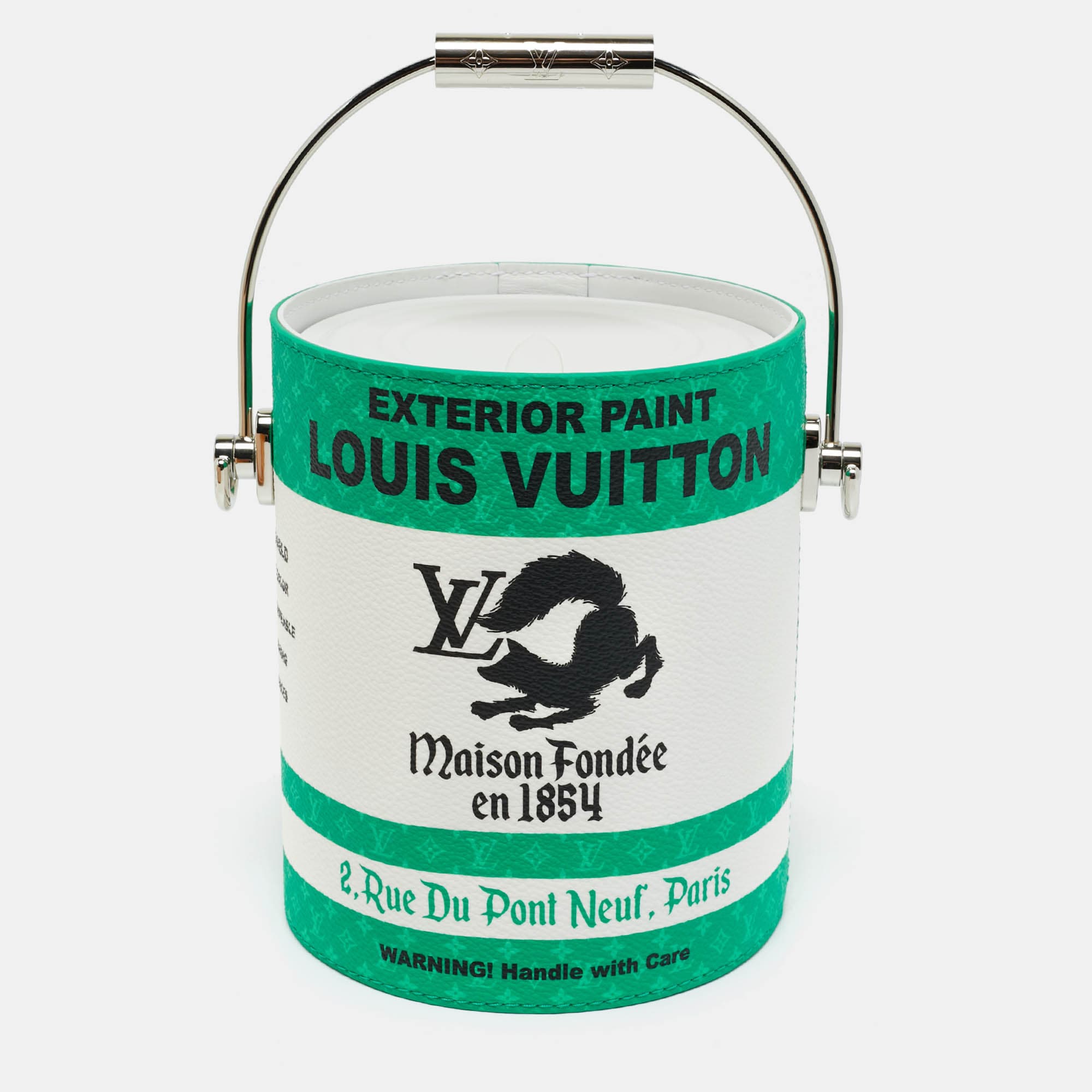 Louis Vuitton Paint can Green Coated Canvas and Leather Messengers