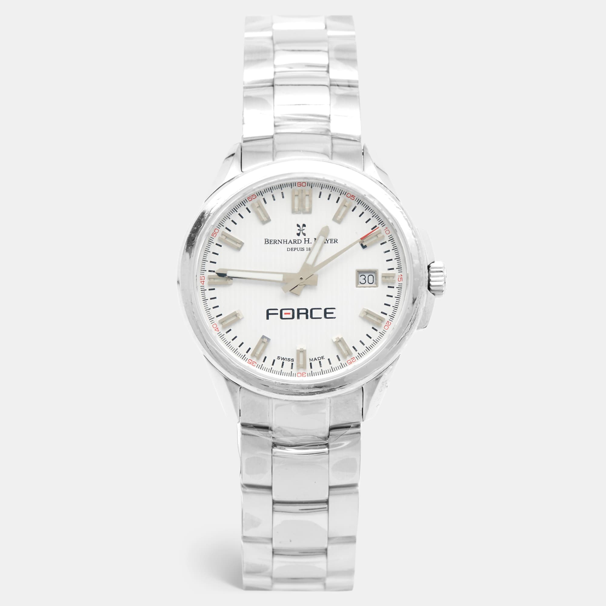 Bernhard H. Mayer Force Quantum 41701.623.1 White Dial Stainless Steel Women's Wristwatch 35 mm