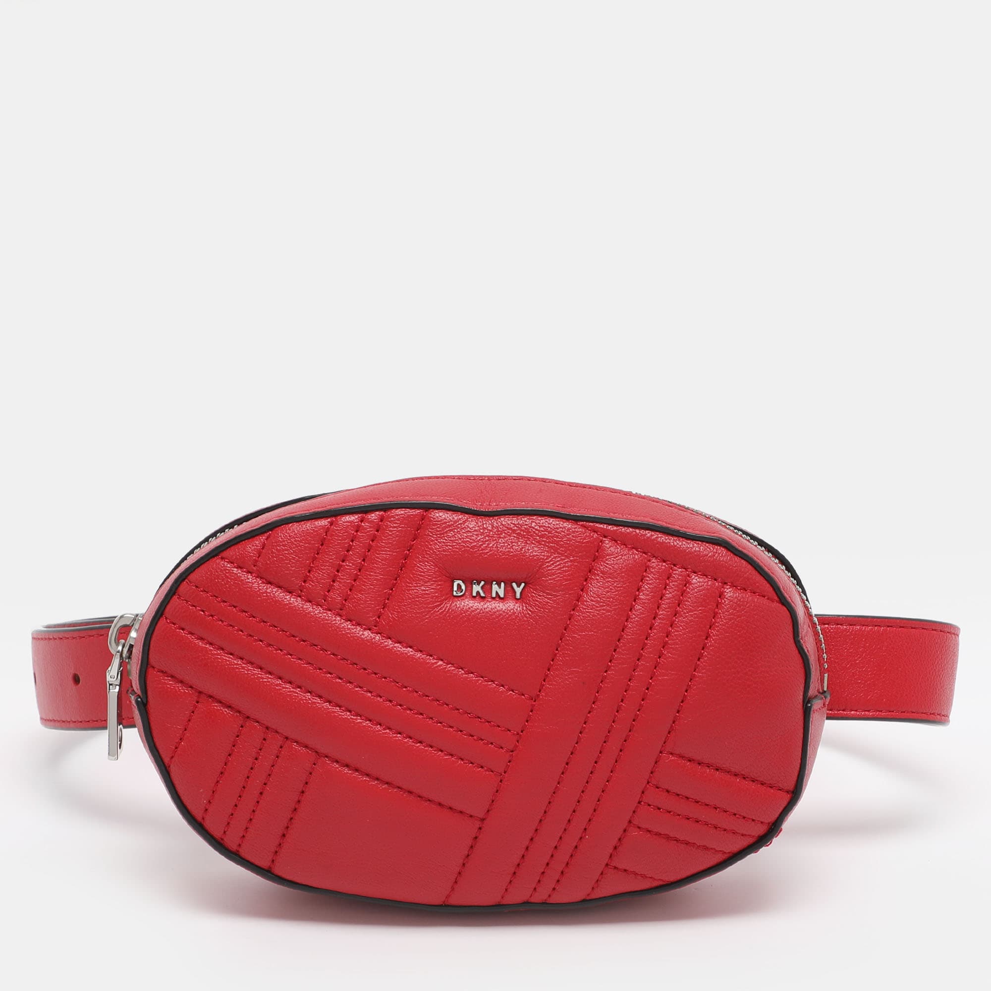 Dkny Red Leather Belt Bags