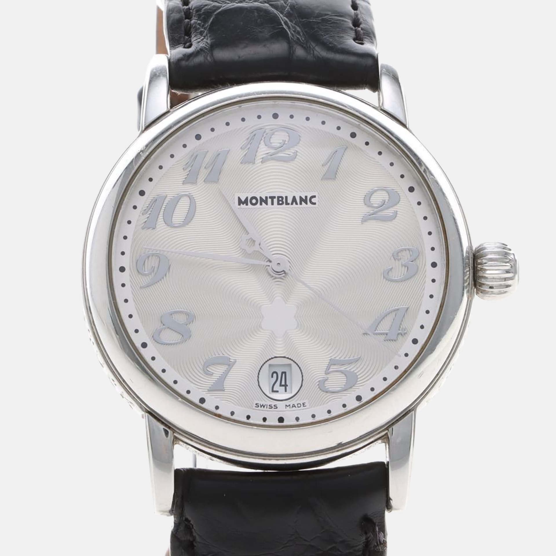 Montblanc Star Meisterst&uuml;ck 7042 Automatic Silver Dial Stainless Steel Men's Wristwatch 36mm