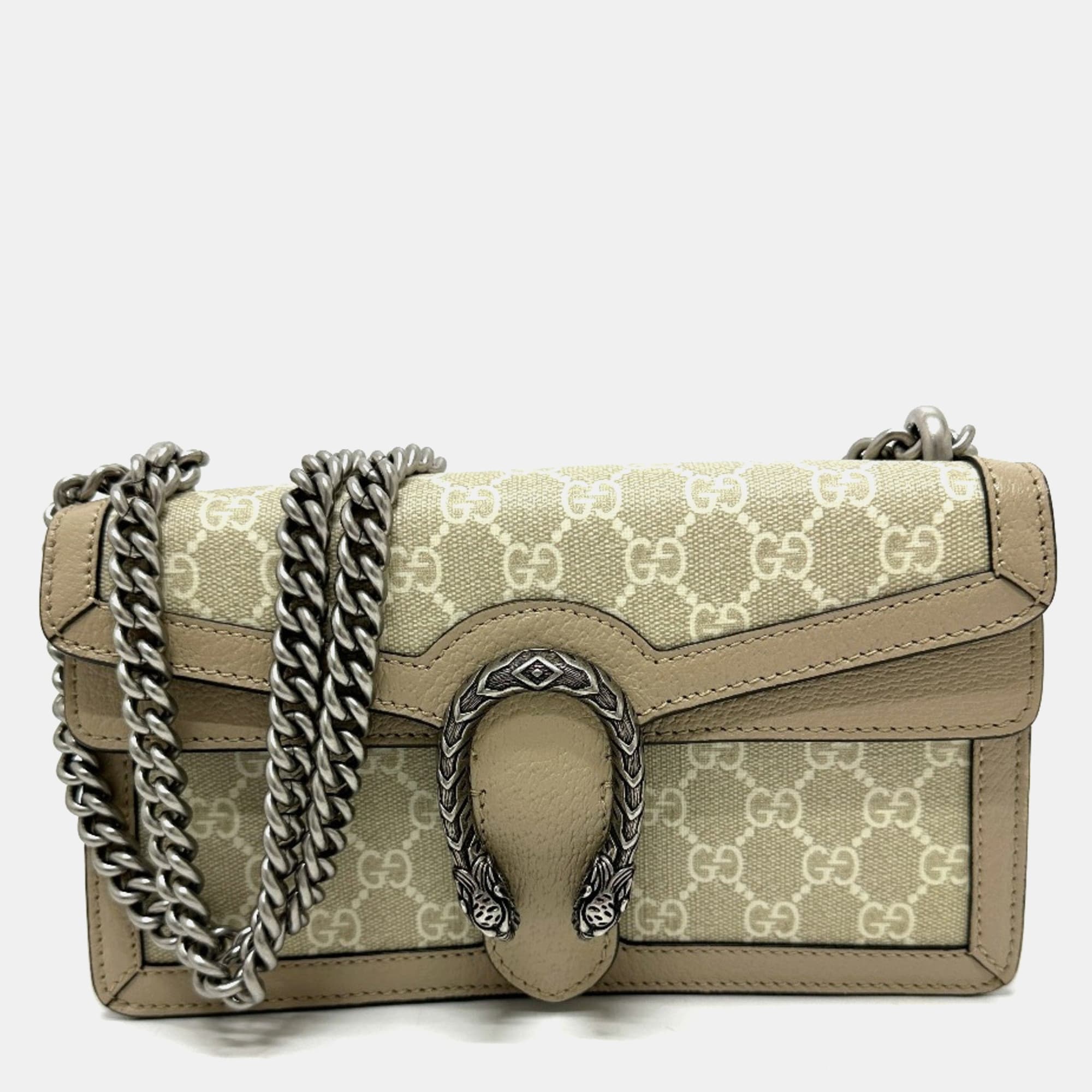 Gucci GG Dionysus Beige Supreme Canvas Shoulder Bag