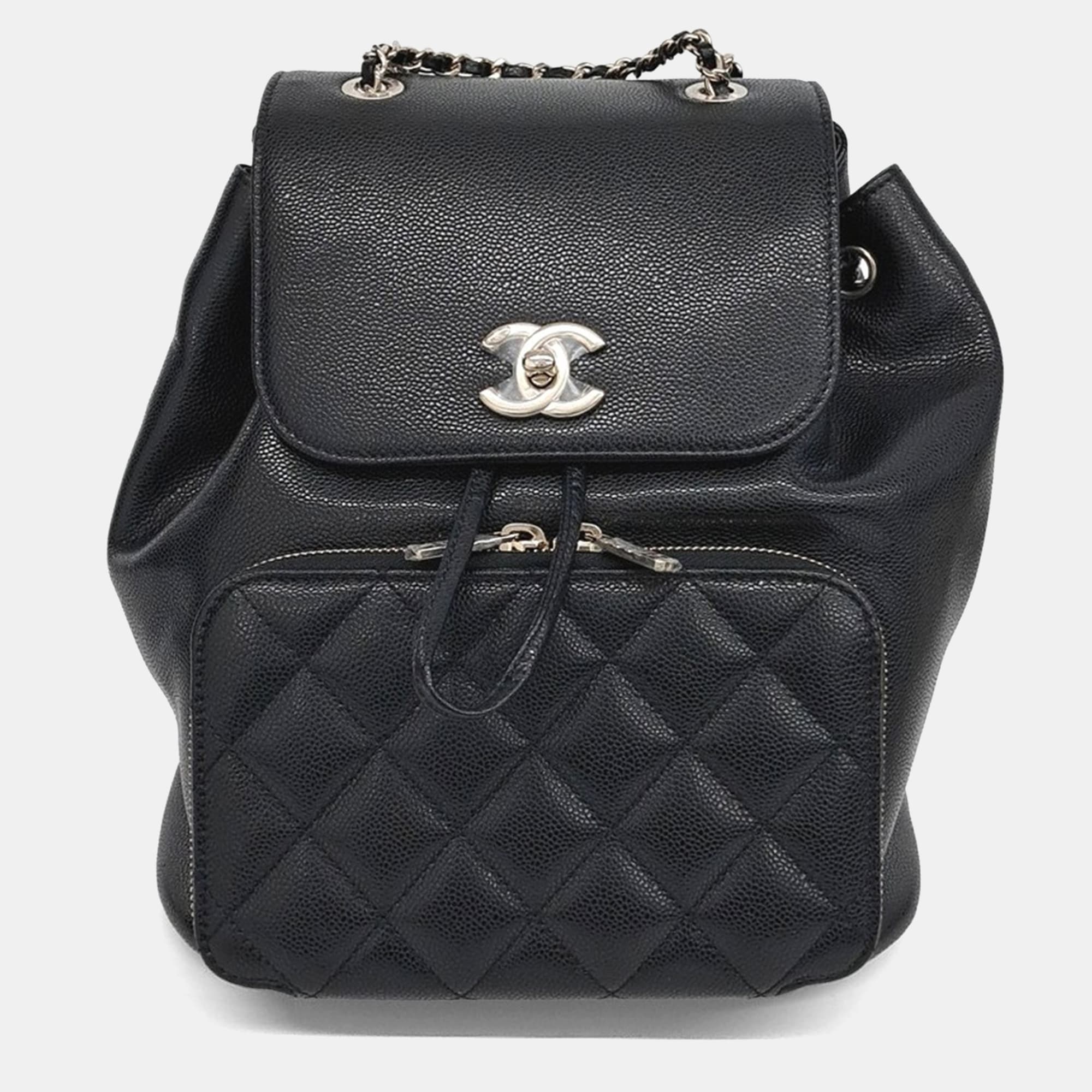 Chanel Black Caviar Business Affinity Backpack