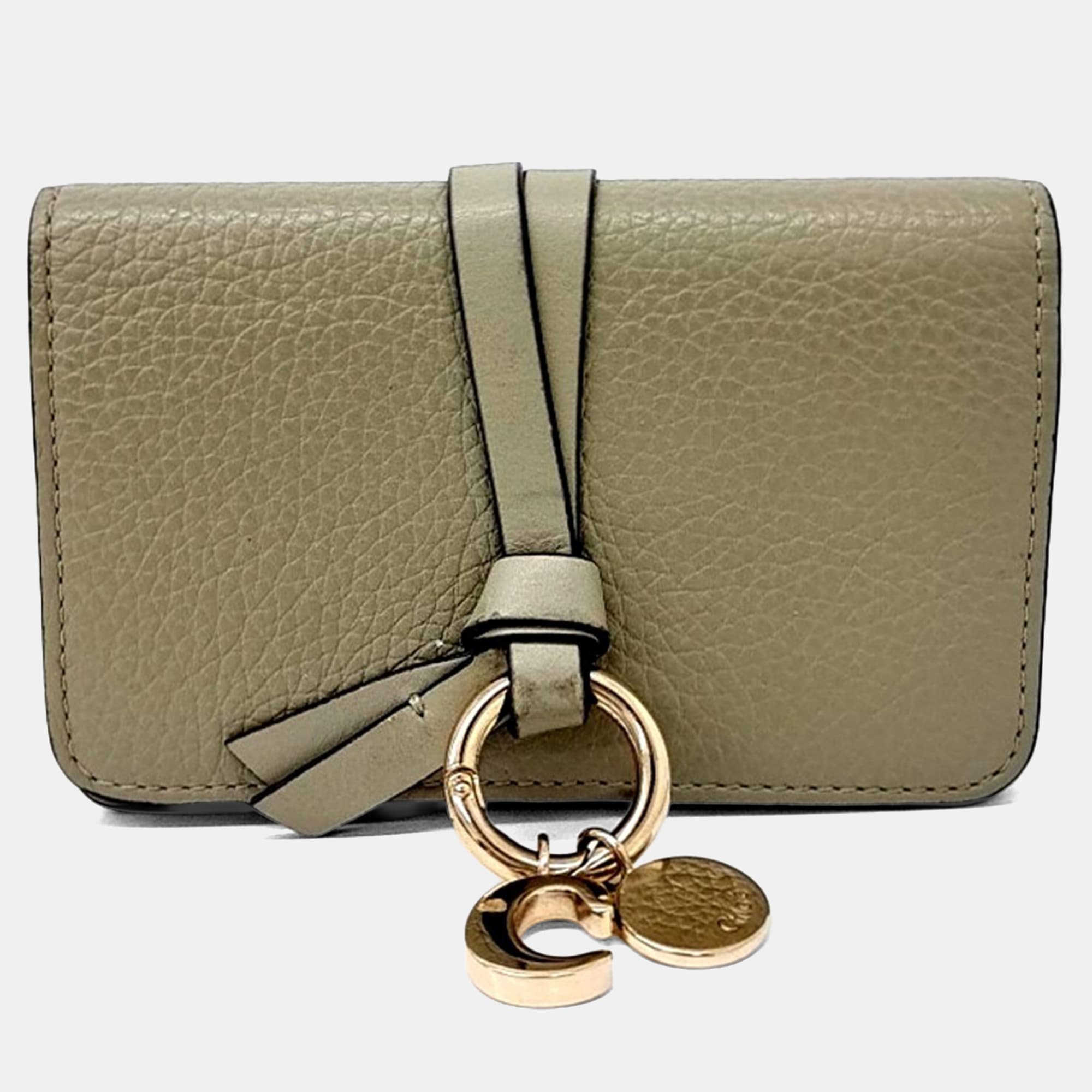 Chloe Green Leather card wallet
