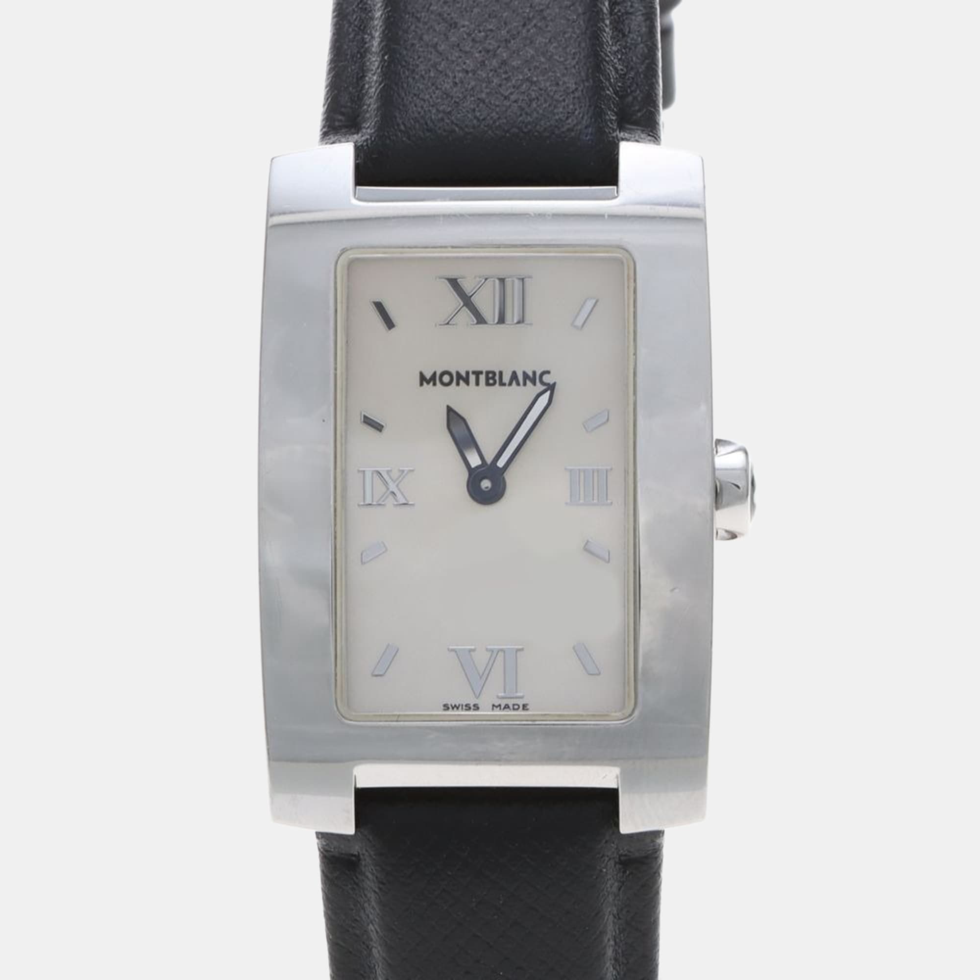 Montblanc Profile 7077 Automatic White Stainless Steel Men's Wristwatch 35mm