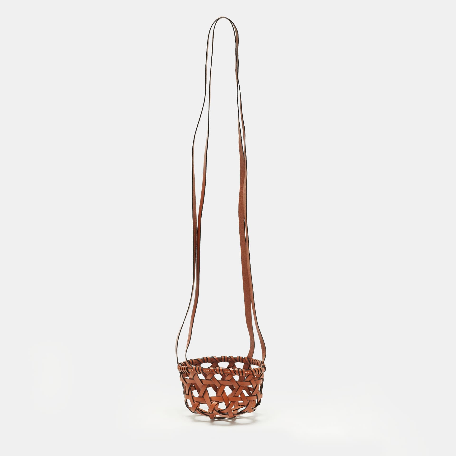 Loewe Candle Brown Leather Basket Bag