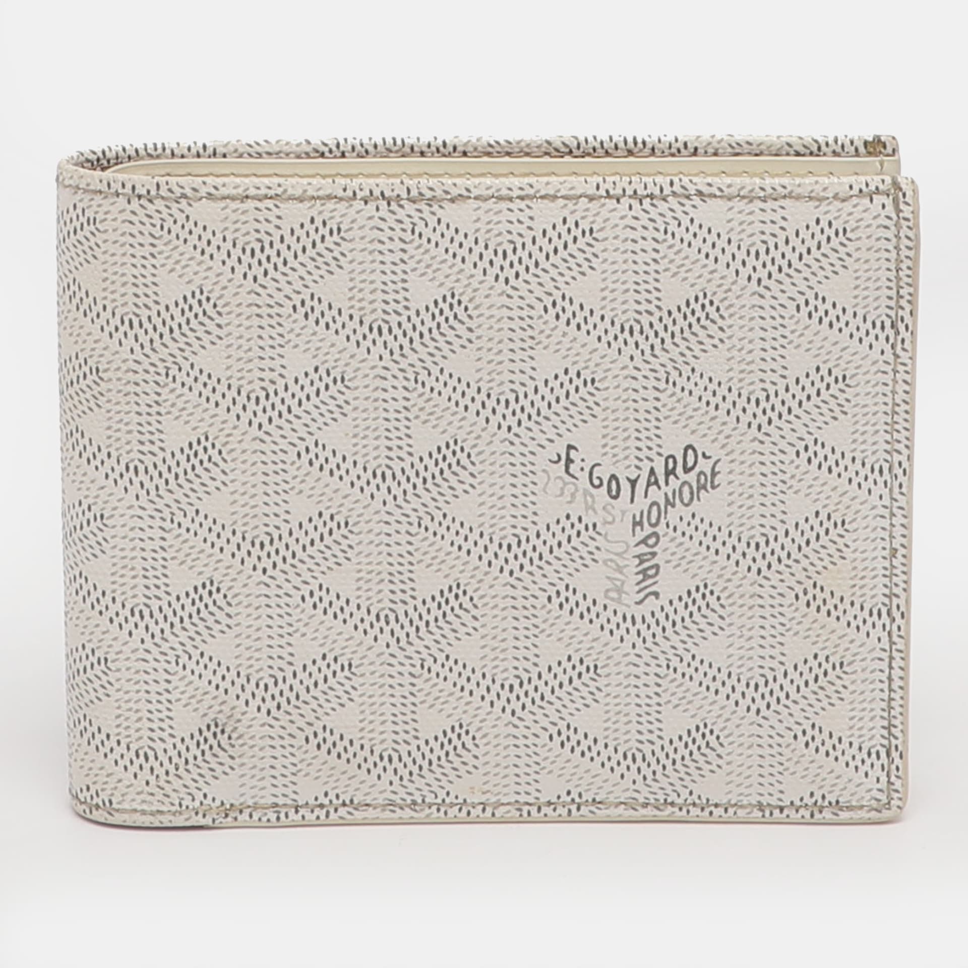 Goyard Saint Florentin White Goyardine Coated Canvas Wallet