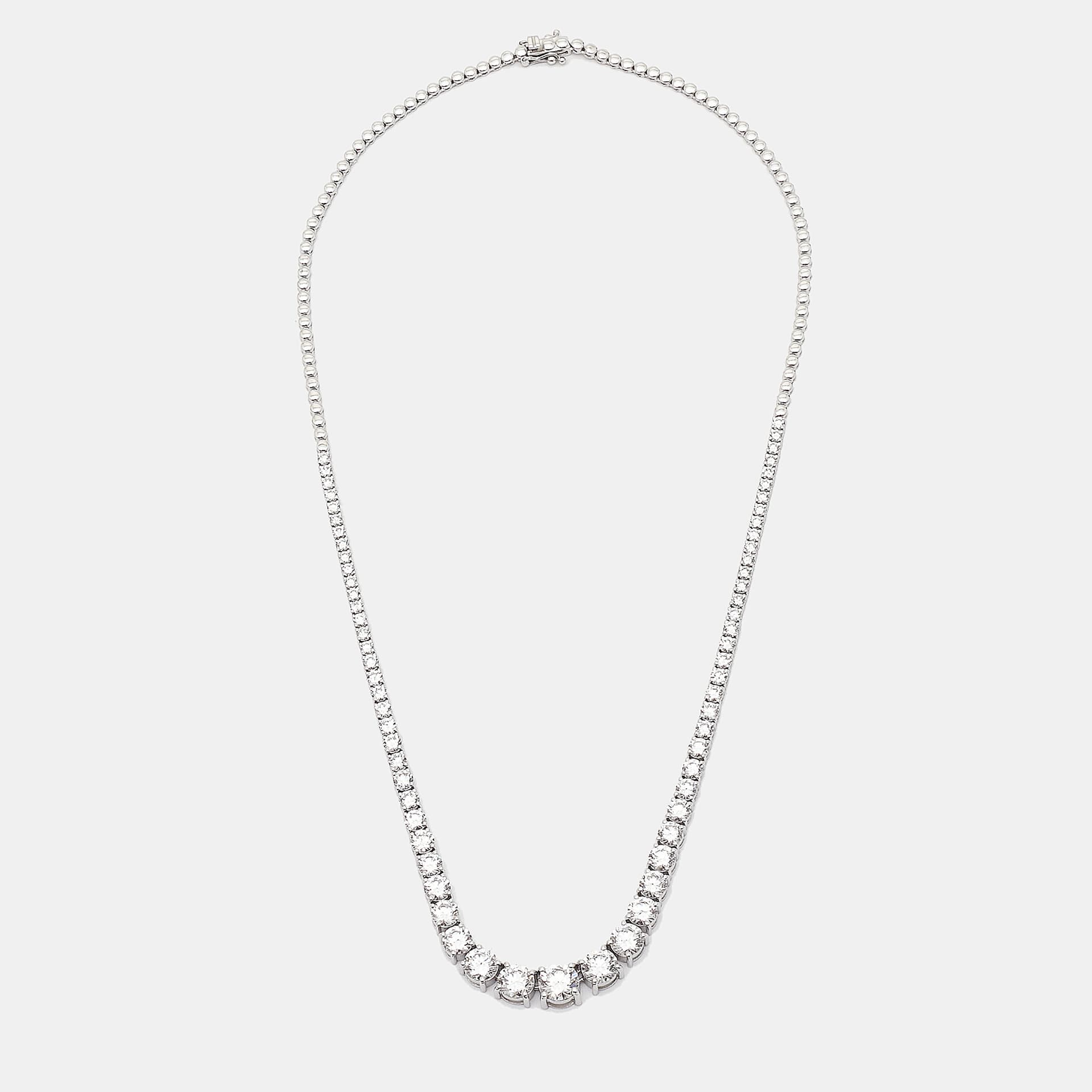 16.5 cts Pear Lab Grown Diamond 18k White Gold Necklace